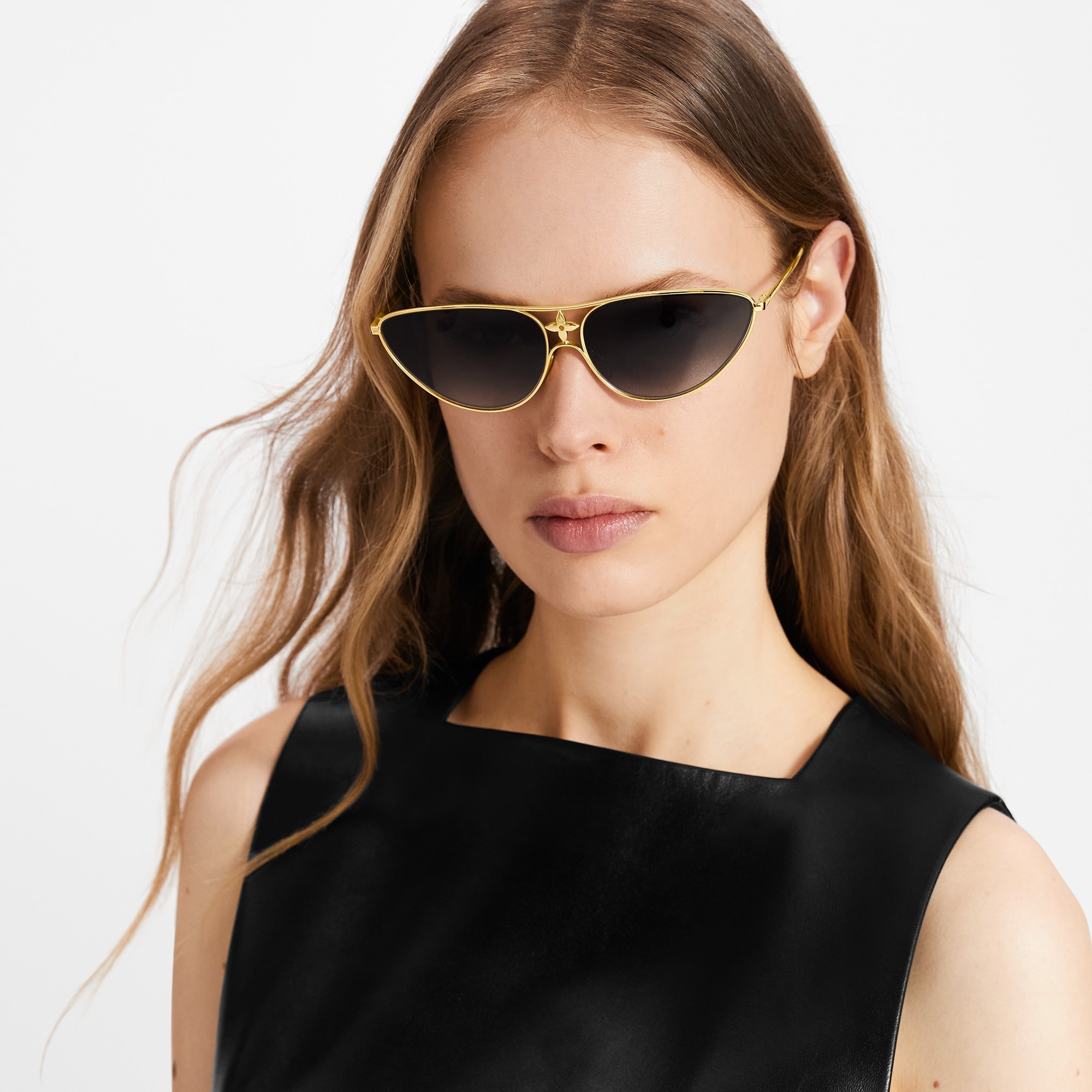 Louis Vuitton LV Star Pilot Sunglasses Brown Metal. Size U