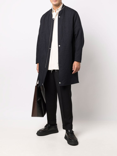 Jil Sander zip-up cotton coat outlook