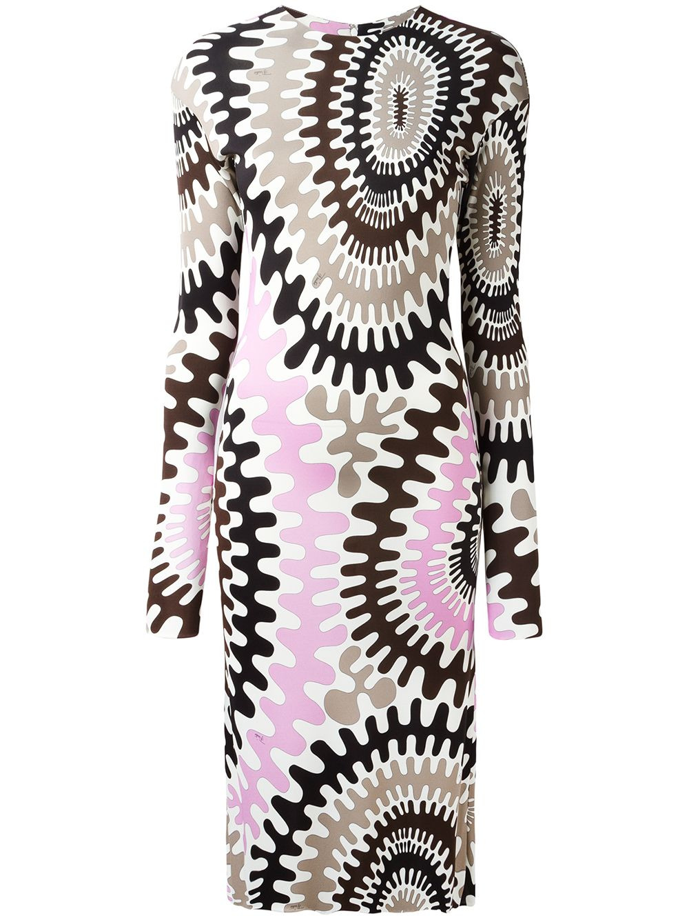 longsleeved printed dress - 1