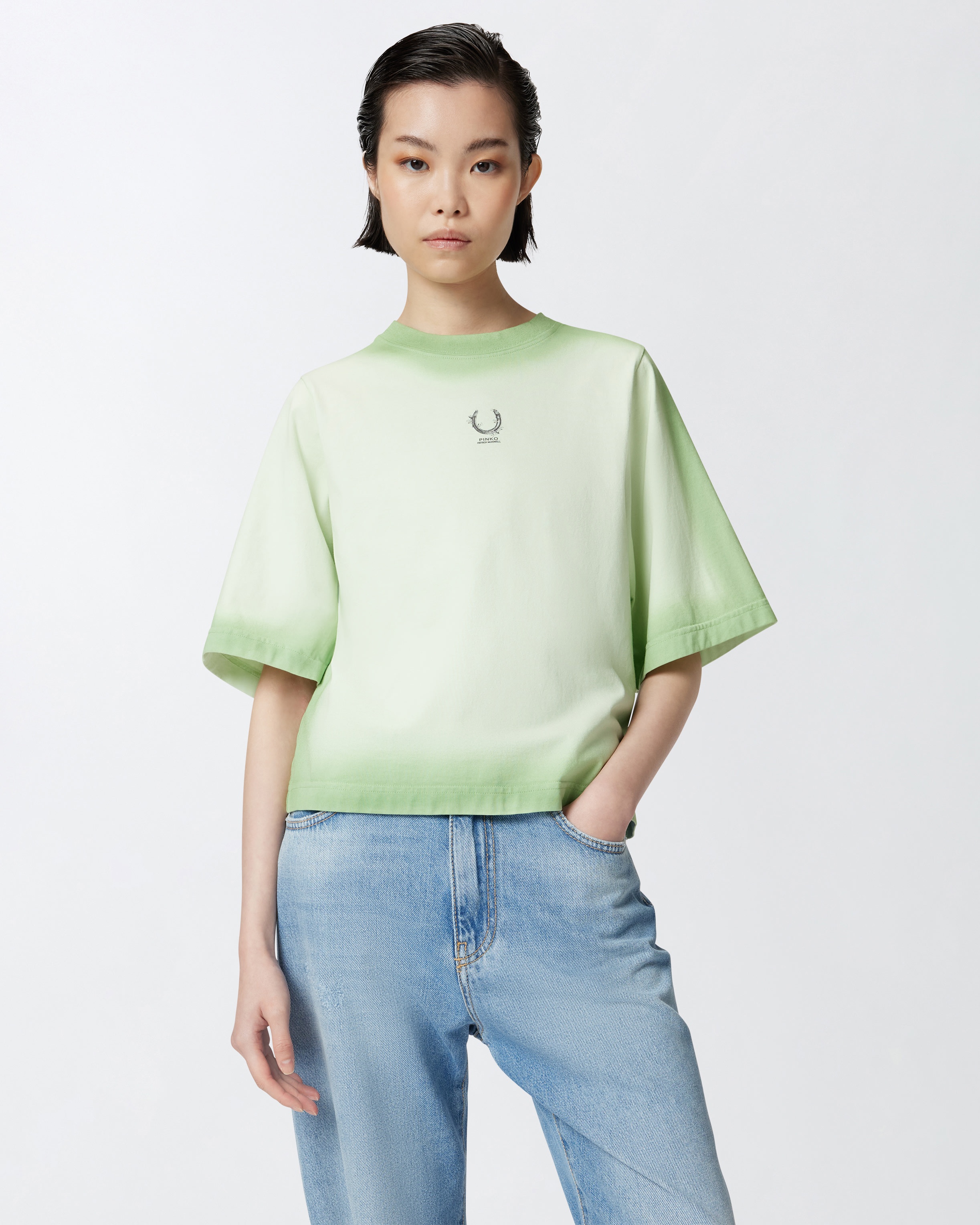 REIMAGINE BY PINKO X PATRICK MCDOWELL WIDE T-SHIRT WITH HORSESHOE - 2