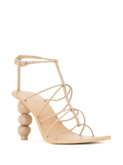 Cult Gaia beaded heel sandals outlook