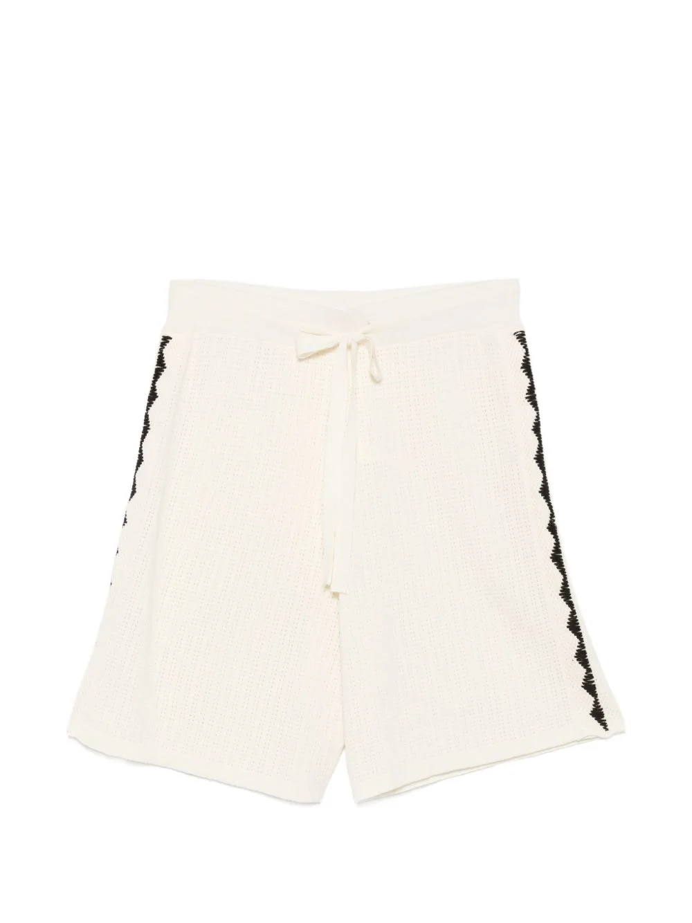 triangle-embroidered shorts - 1