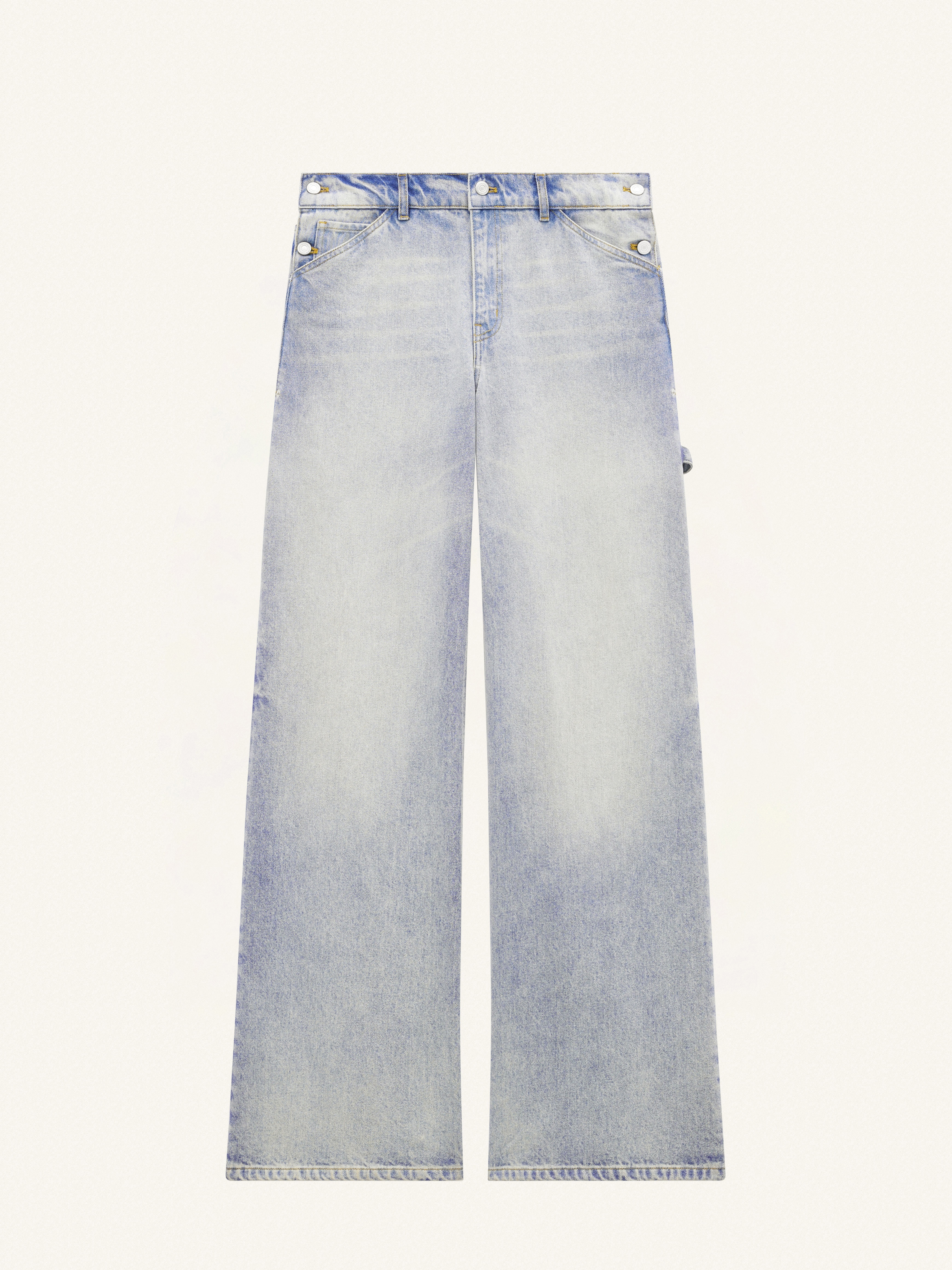 SAILOR BLUE DENIM BAGGY PANTS - 1