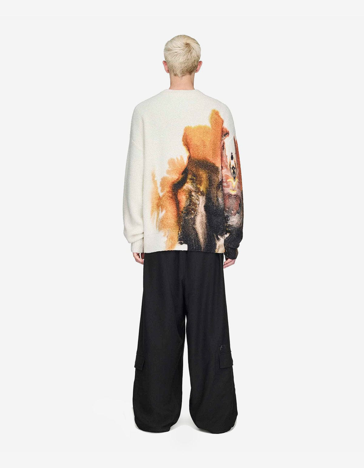 Y-3 White AOP Graphic Sweater - 4