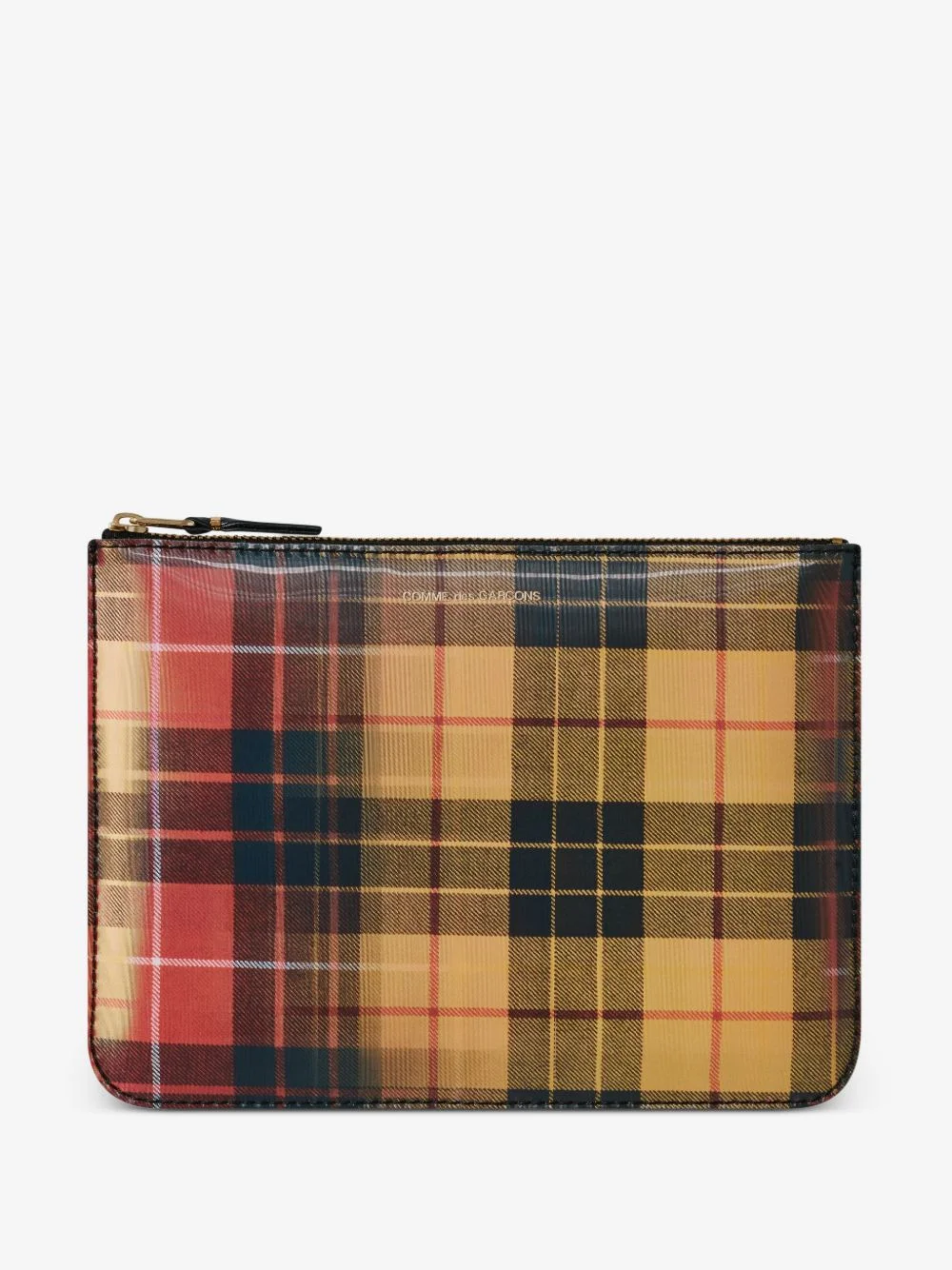 lenticular tartan zip pouch - 1