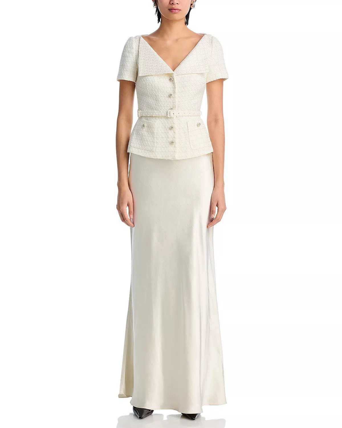 Boucle Tailored Gown - 7