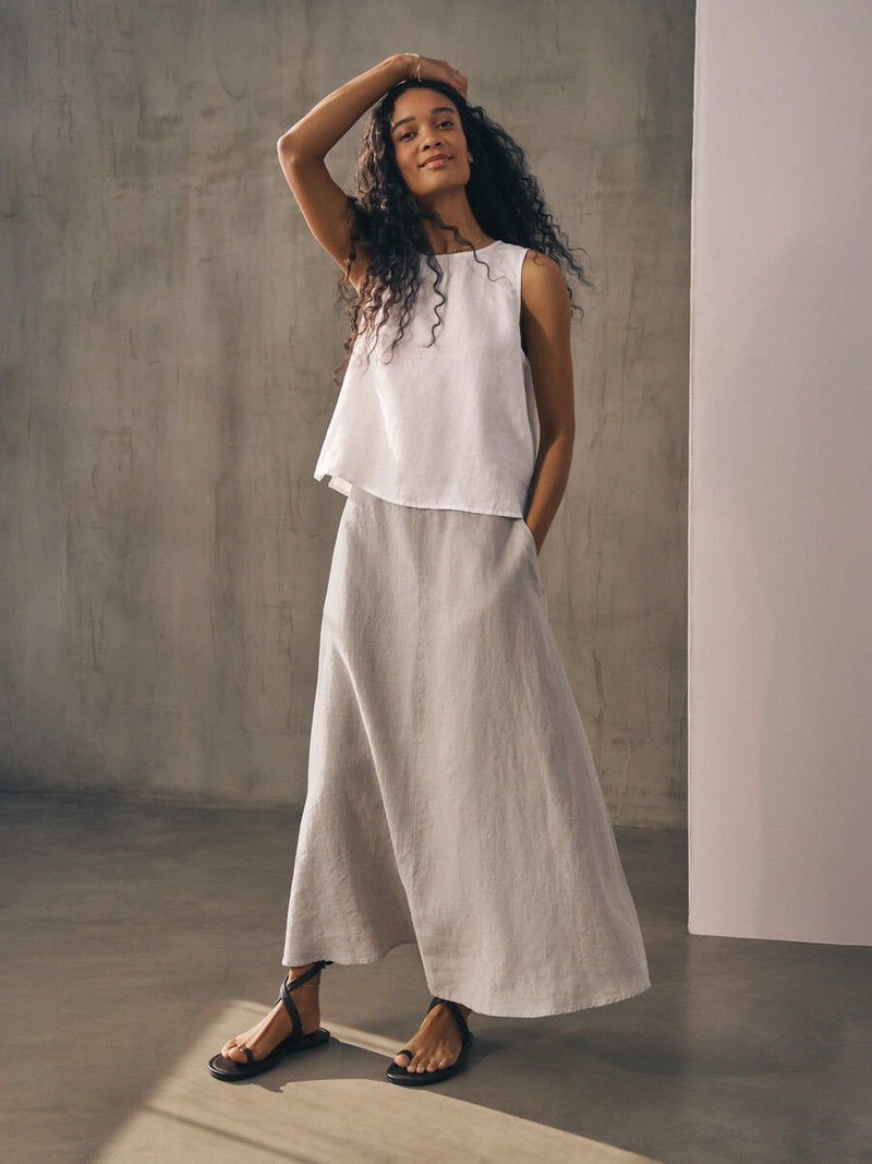 Organic Linen Half-Circle Skirt 8