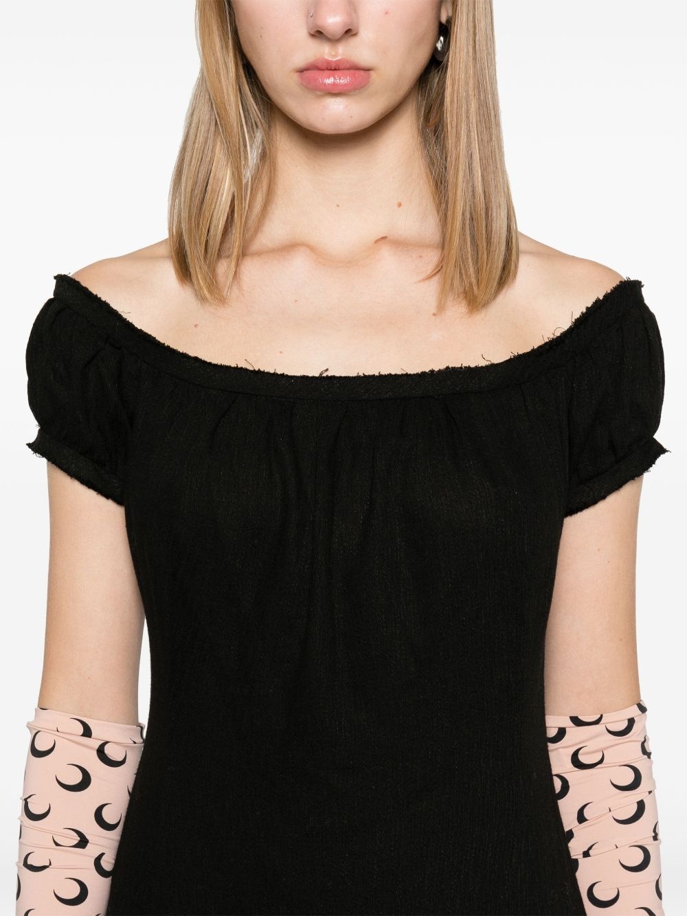 frayed midi dress - 5