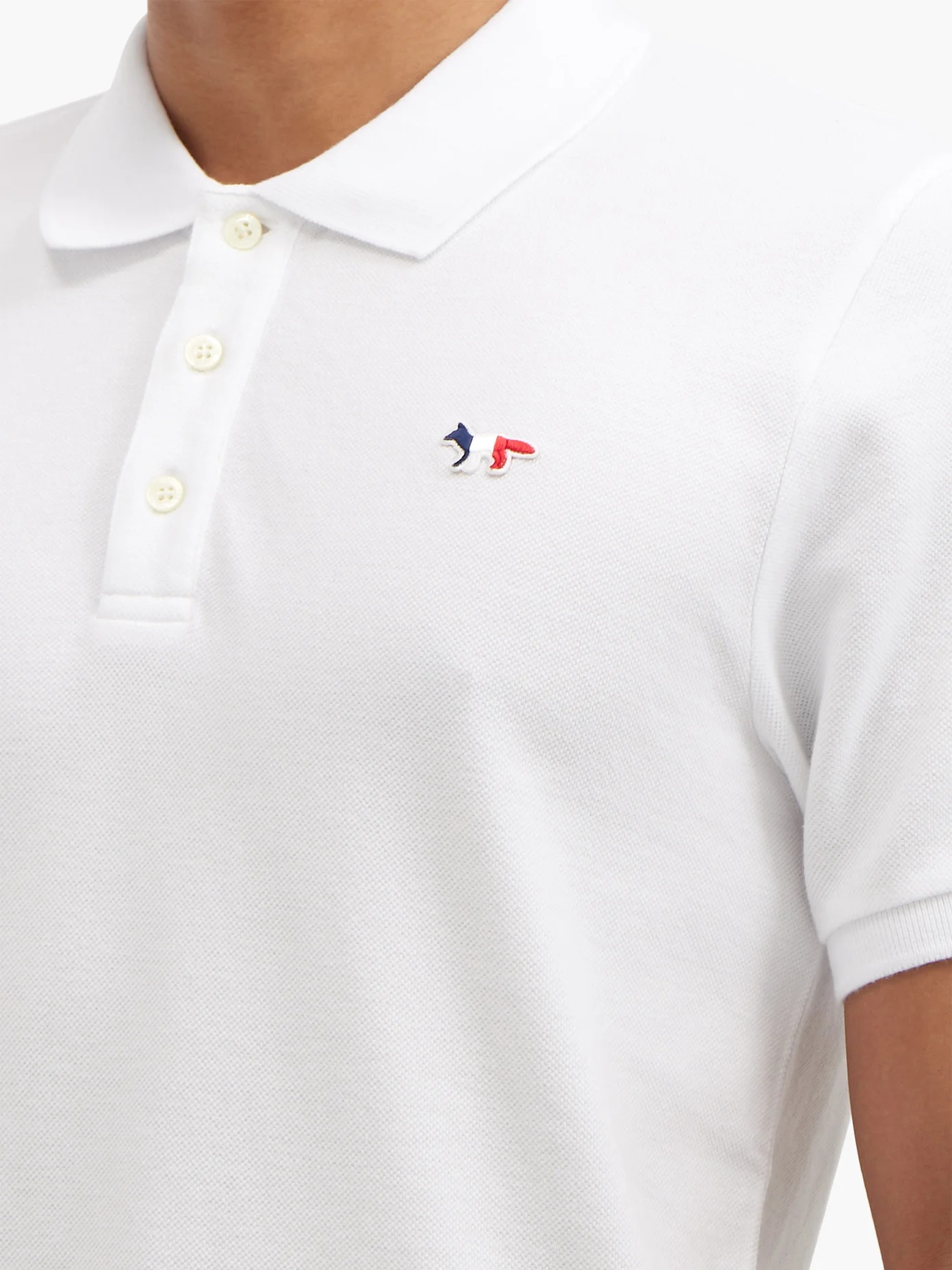 Tricolour Fox cotton polo shirt - 3