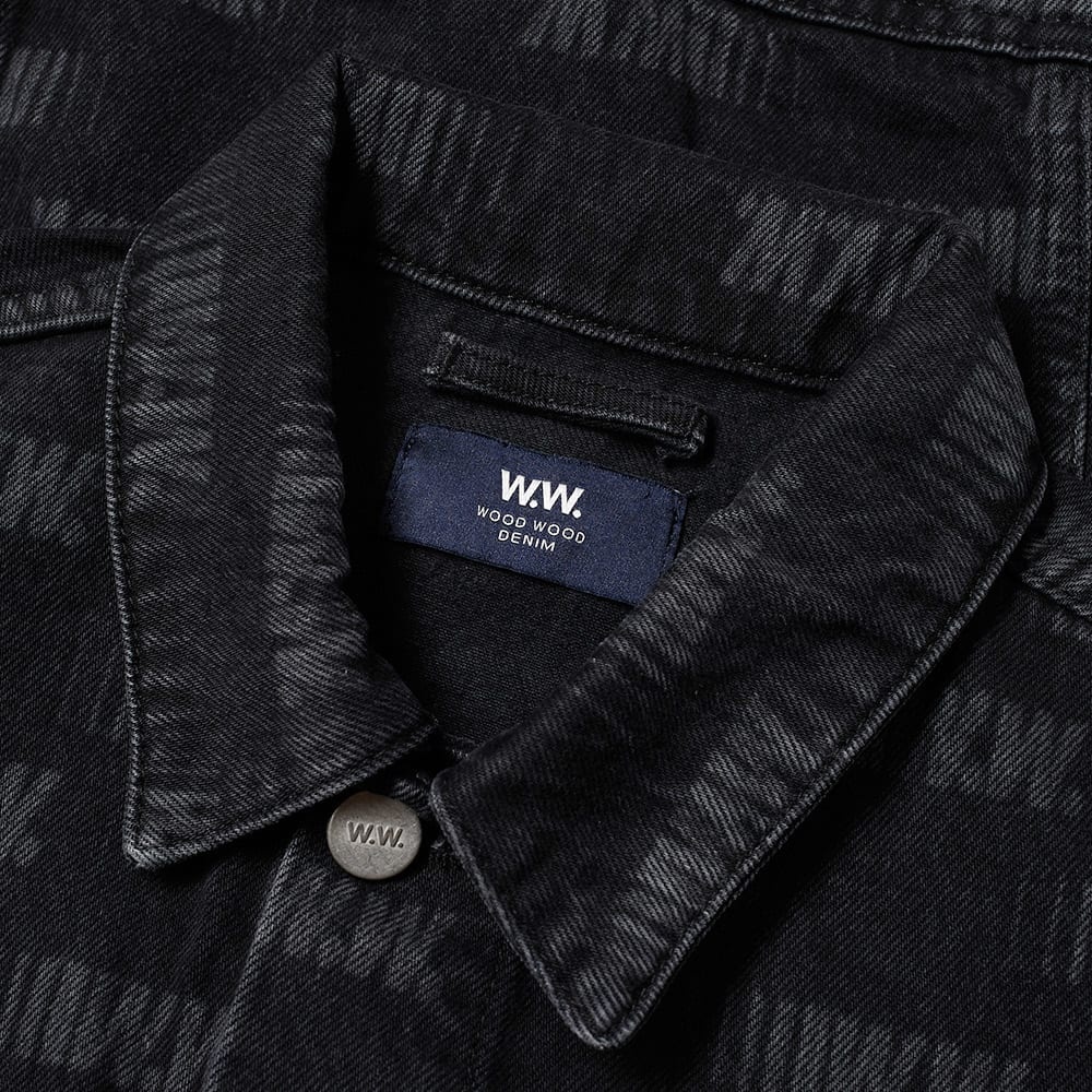 Wood Wood Cam Logo Print Denim Jacket - 2