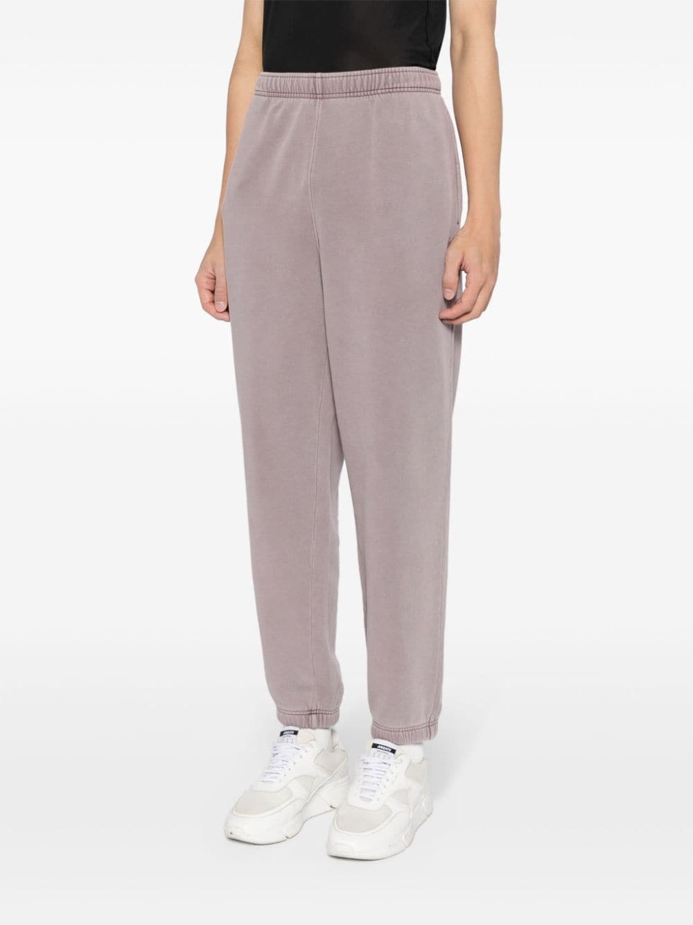 tapered cotton track pants - 4