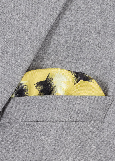 Paul Smith Yellow 'Sunflare' Silk Pocket Square outlook