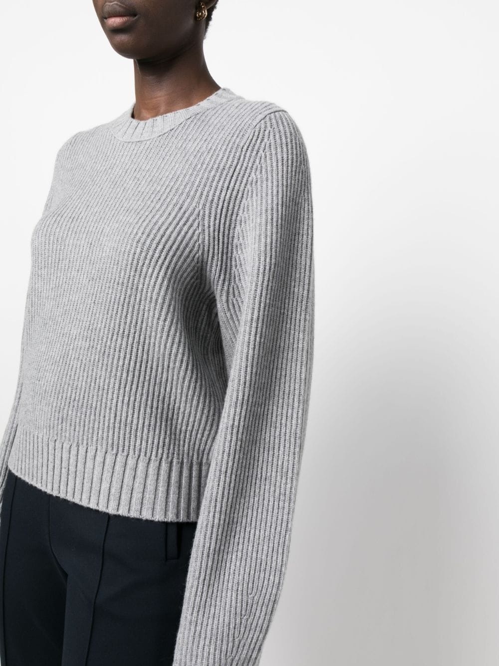ribbed-knit sweatshirt - 5