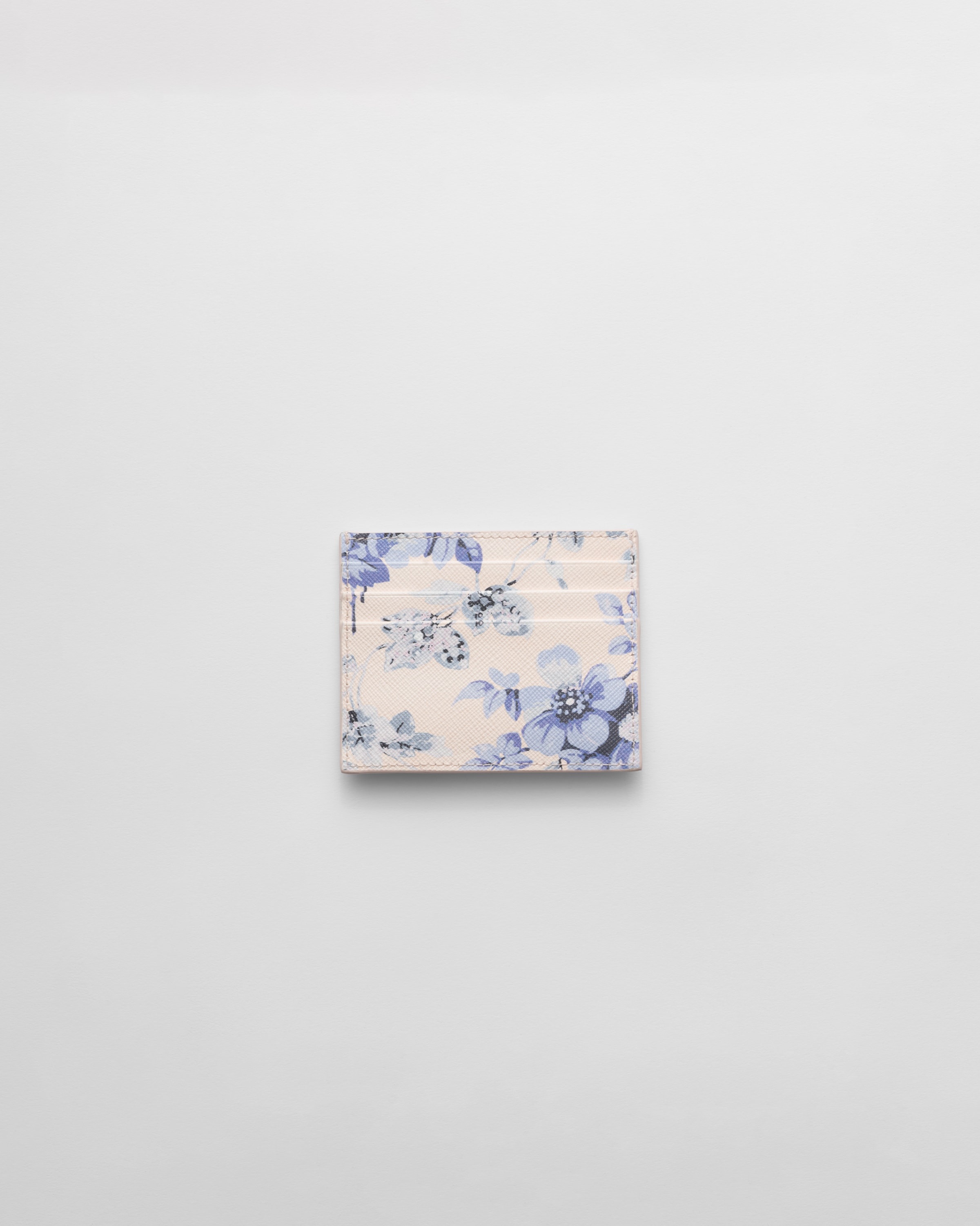 Printed Saffiano leather card holder - 3