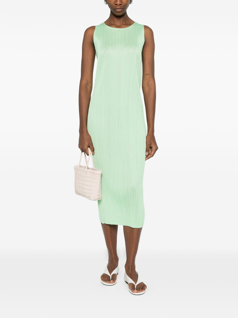 Pleats Please Issey Miyake pleated sleeveless dress outlook