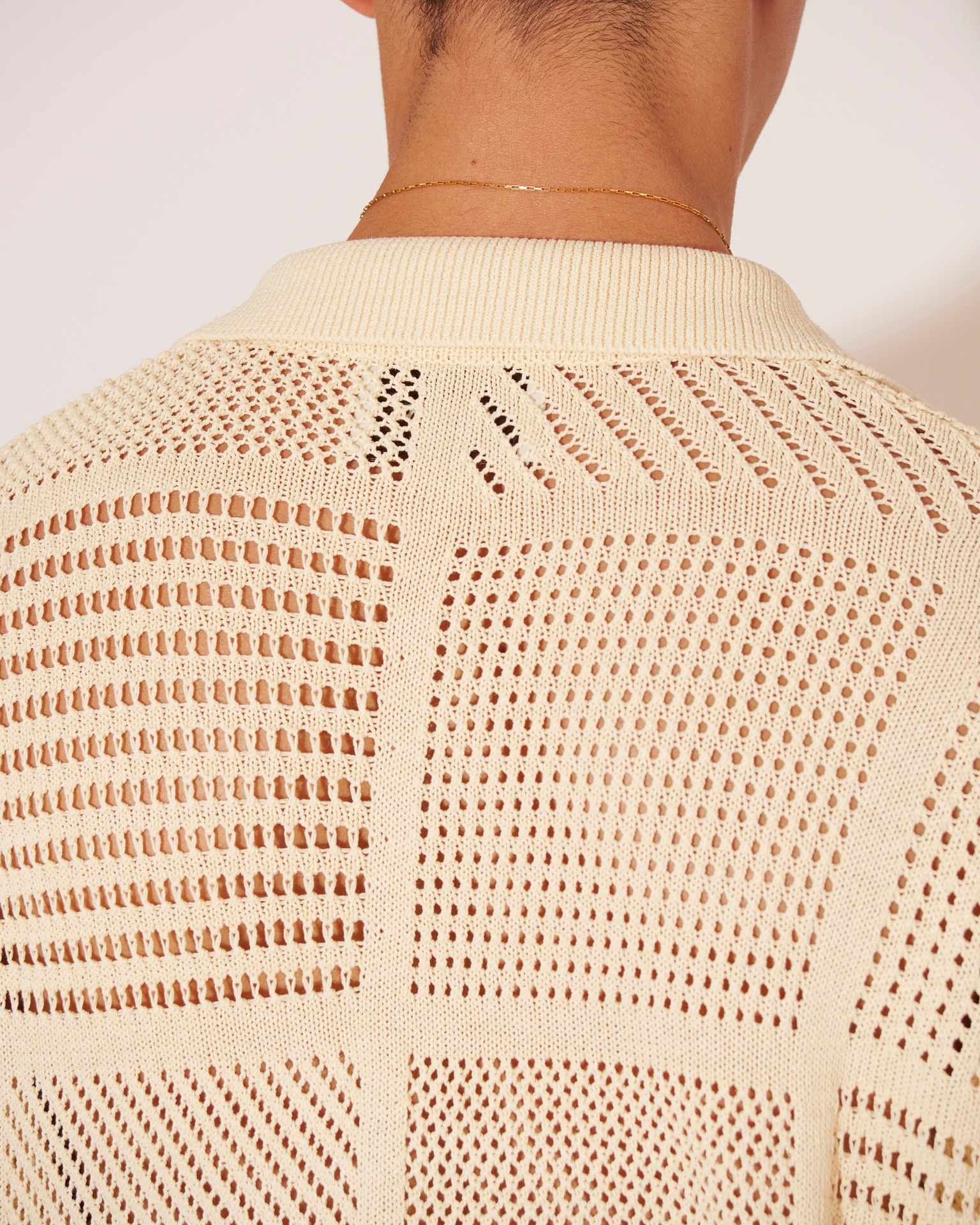 AYAAN - Paper crochet beach shirt - Creme - 6