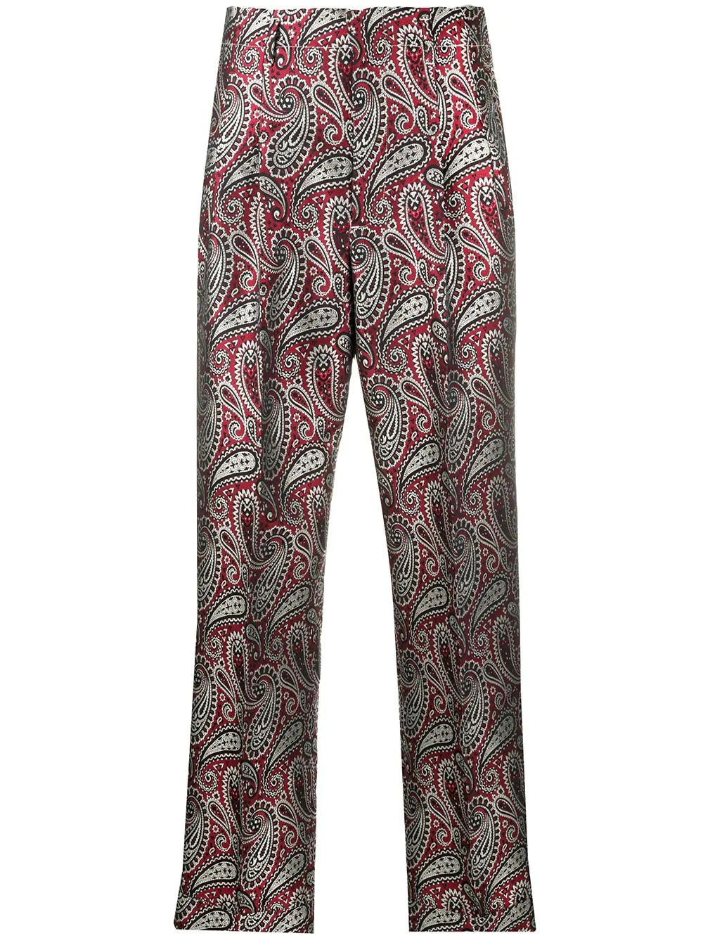 paisley print tailored trousers - 1