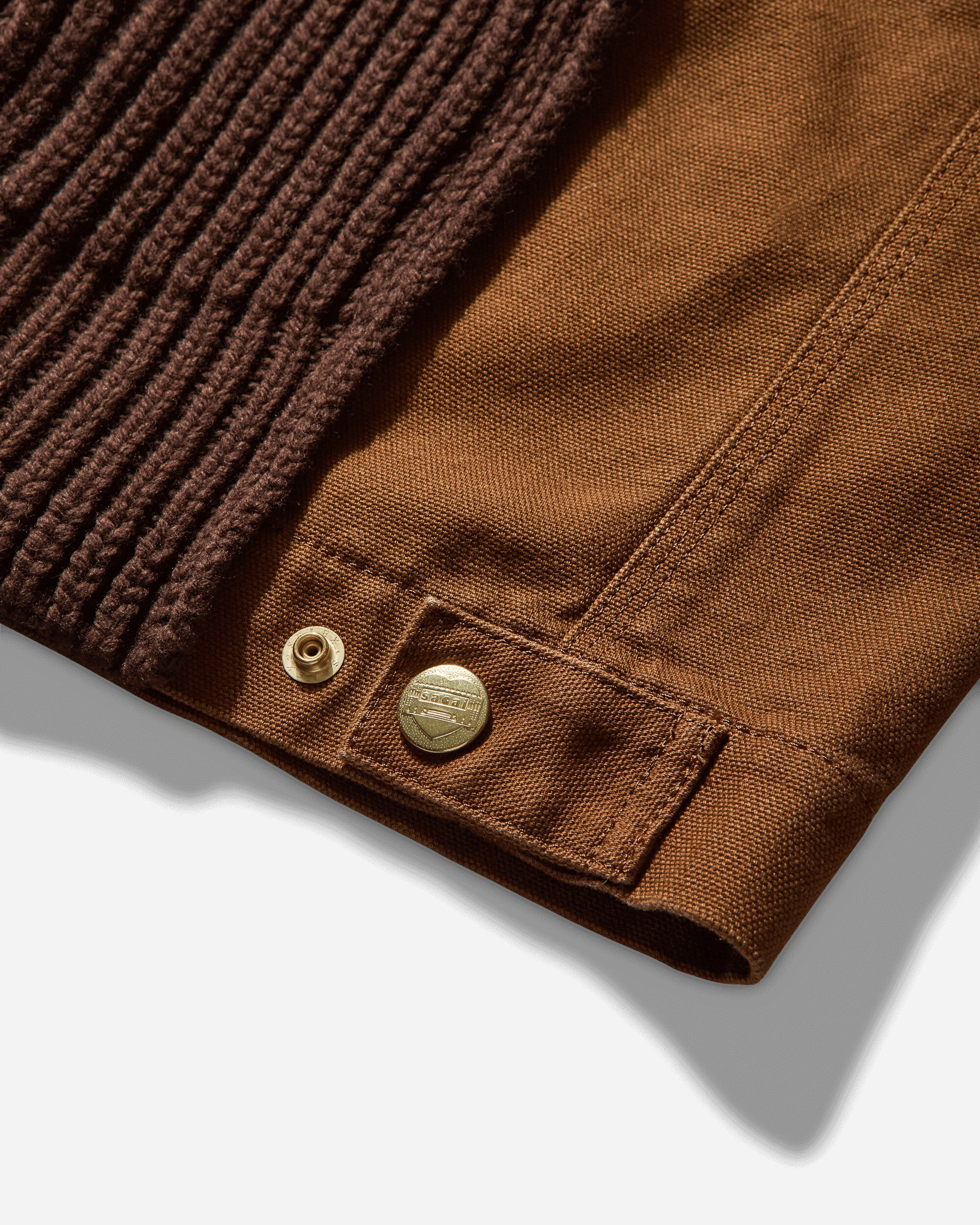 Men's Carhartt WIP Washed Duck x Wool Knit Blouson Beige - 3