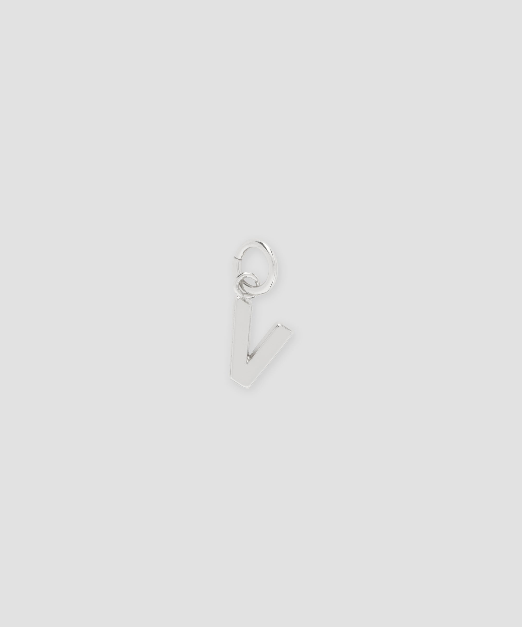 Brass letter V charm - 1