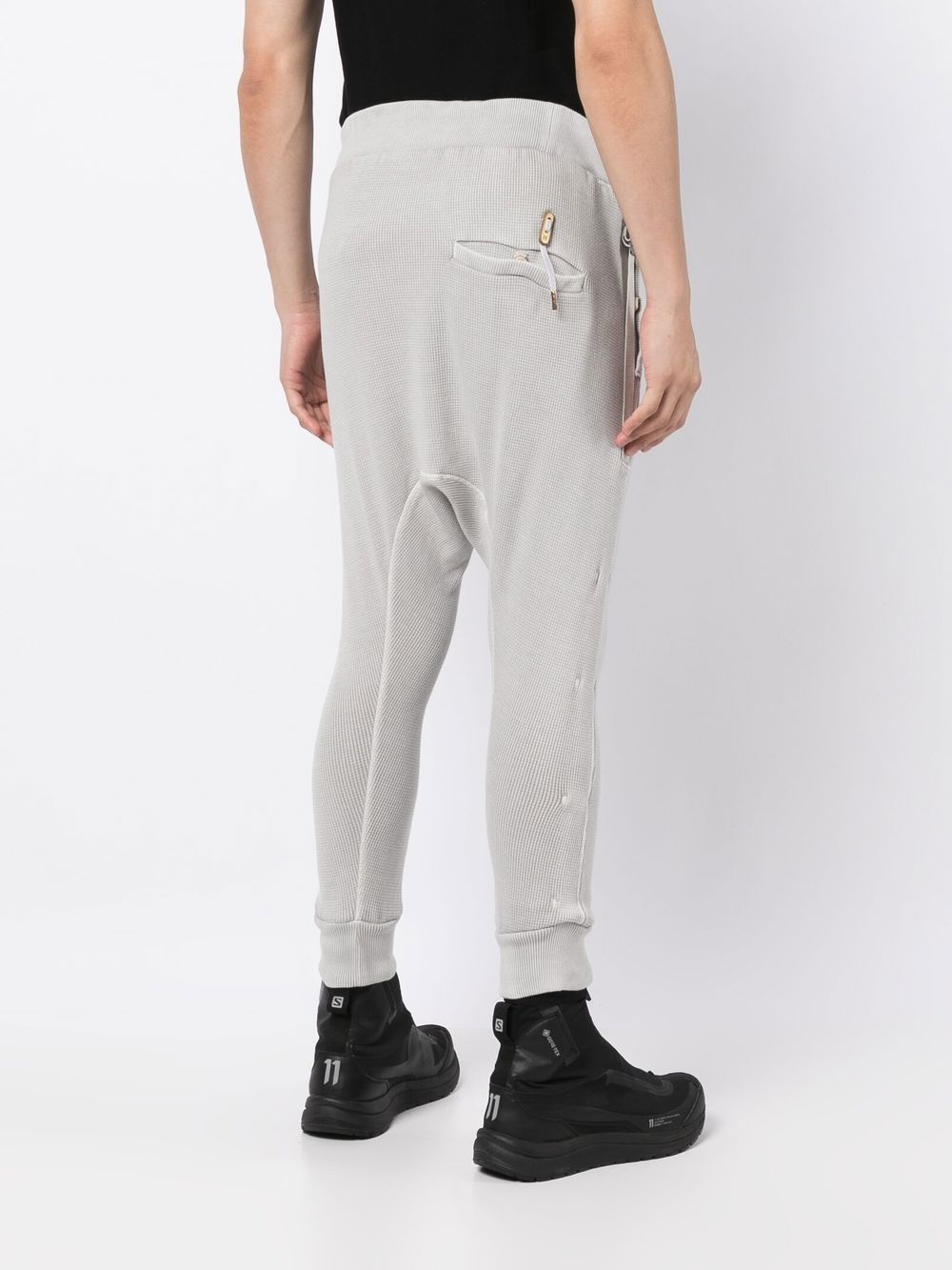 crop-crotch detail track pants - 4