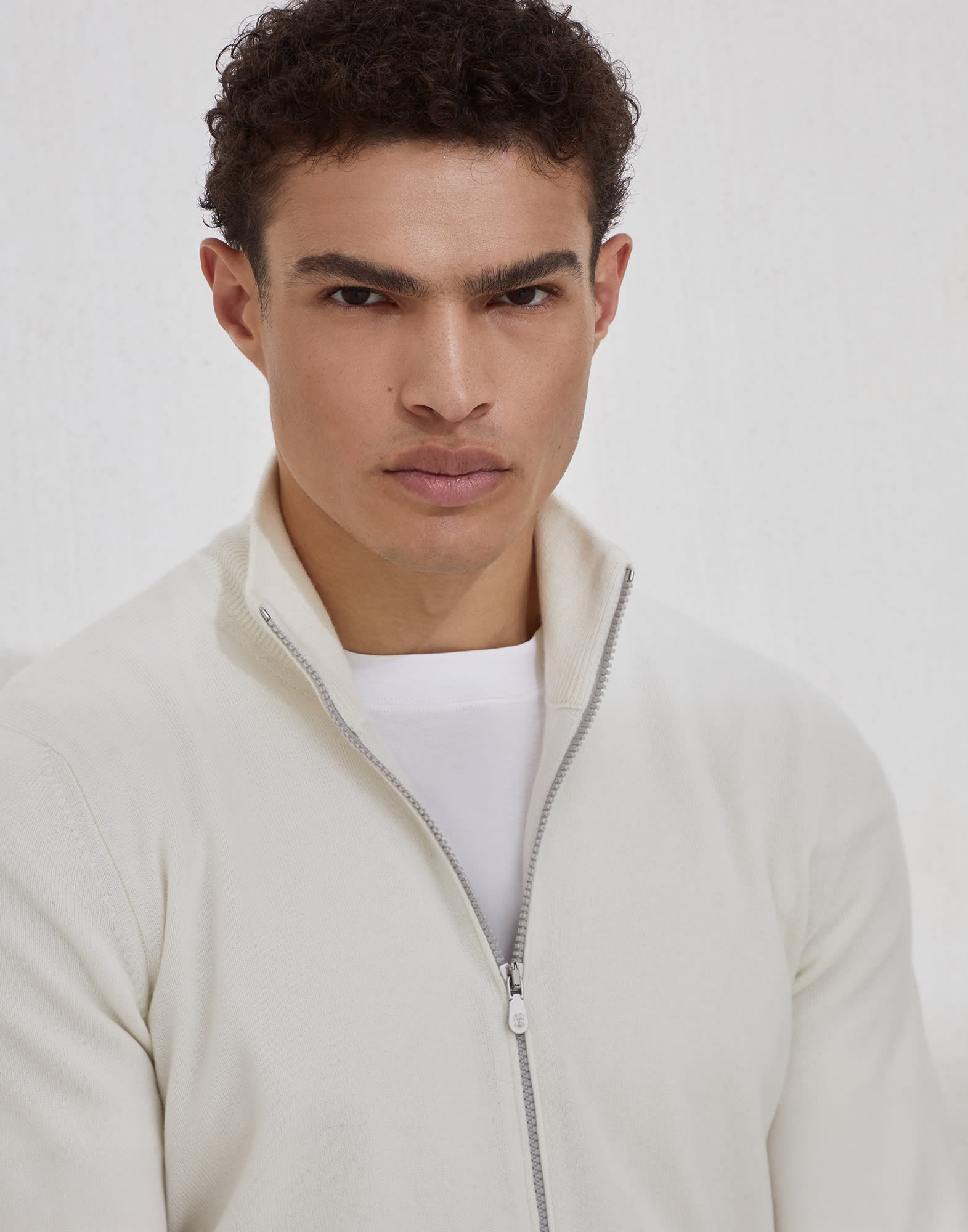 Cashmere turtleneck cardigan with zipper - 3