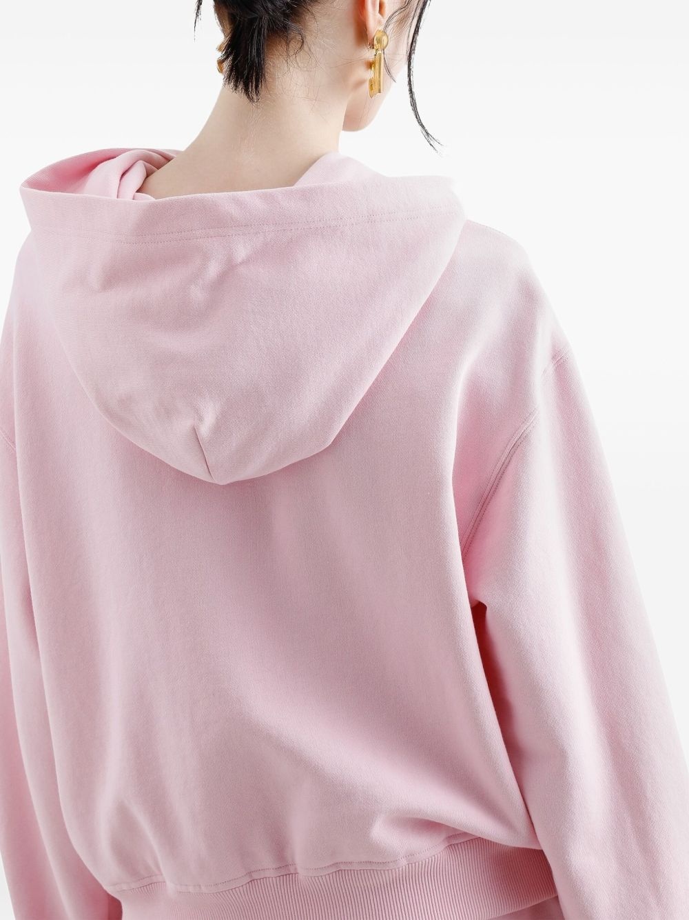 embossed-logo hoodie - 6