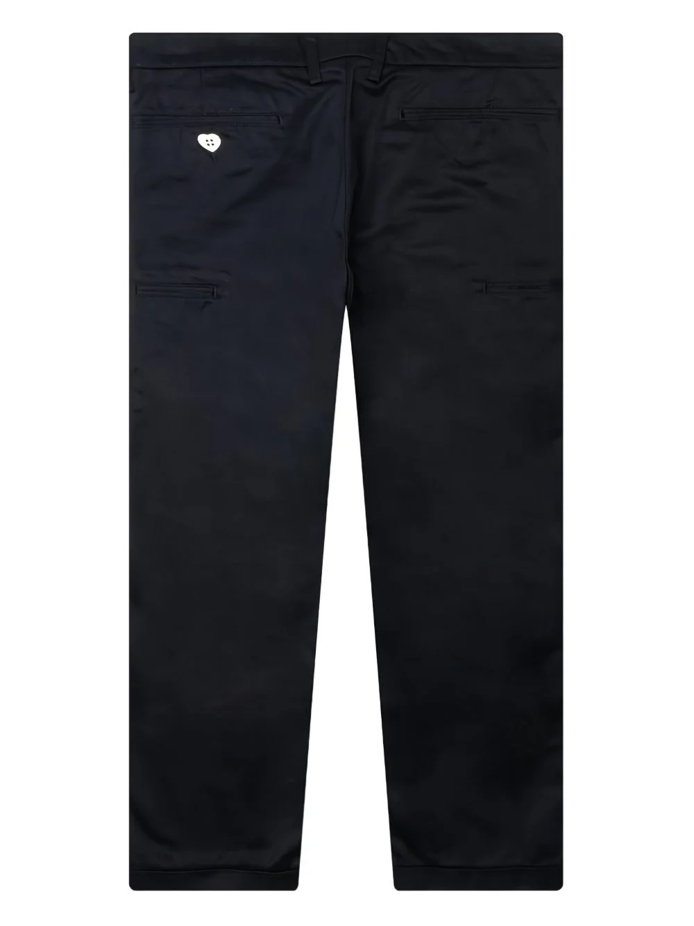 heart-embroidered chinos - 1