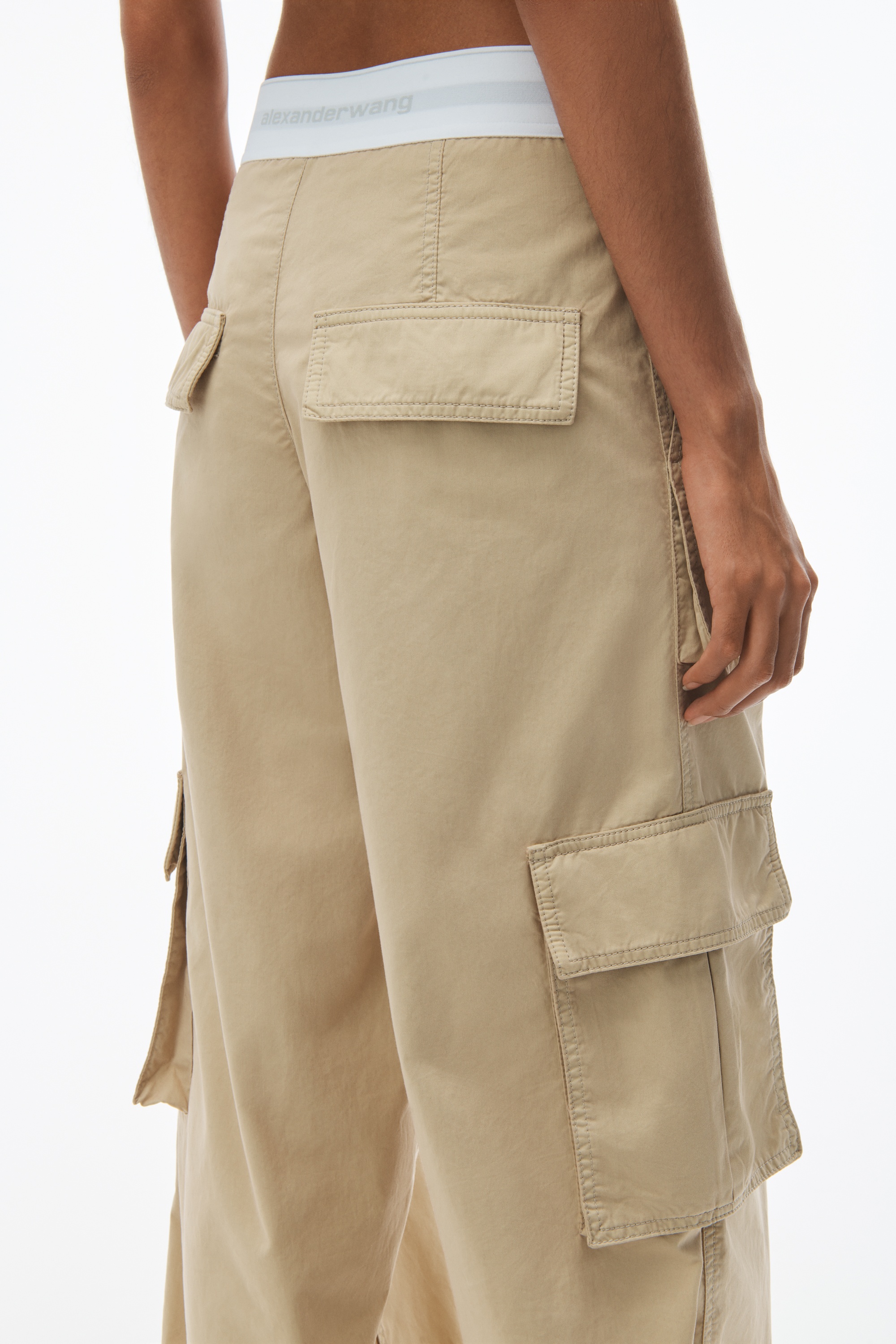 Mid-Rise Cargo Rave Pants in Cotton Twill - 5