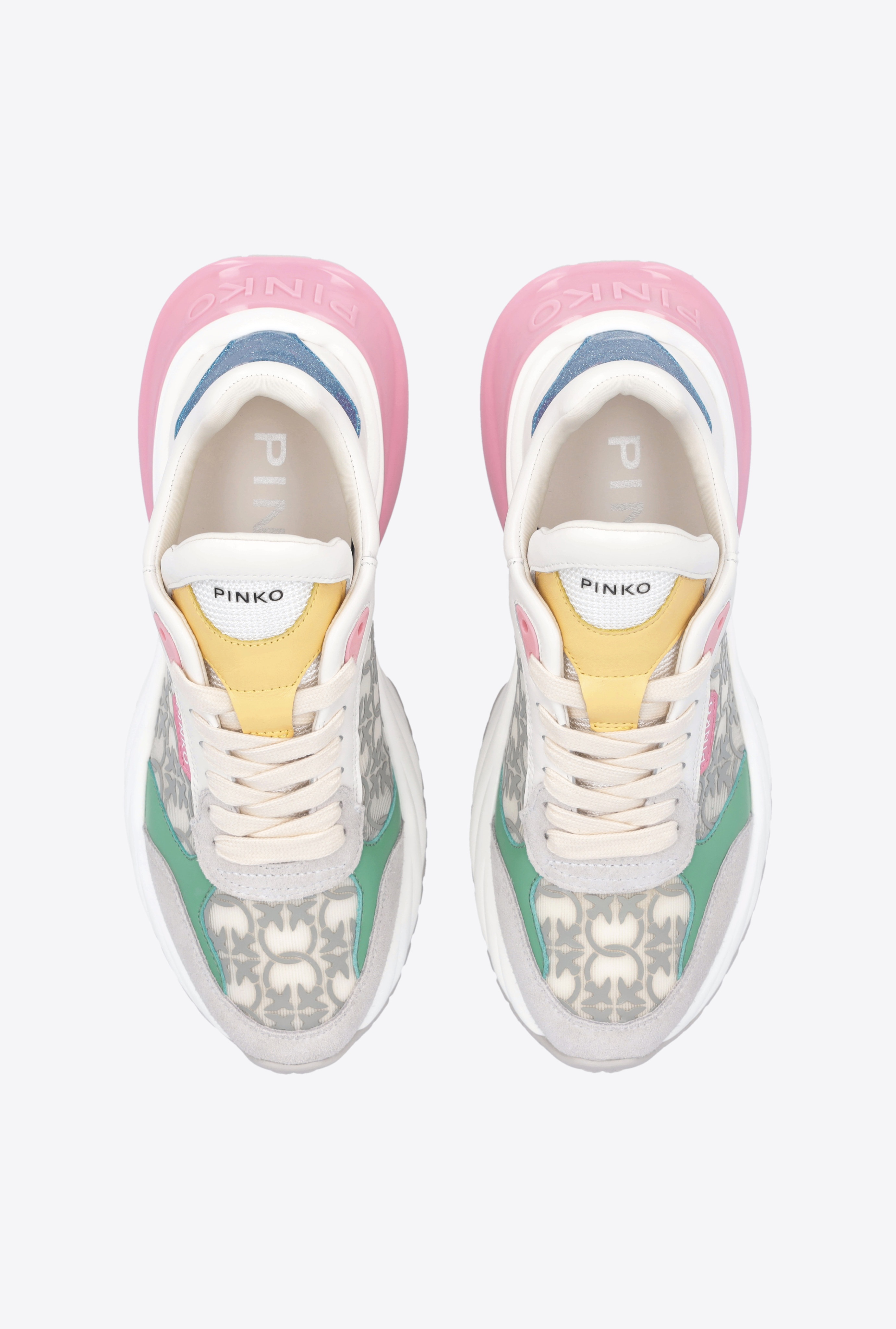 ARIEL SNEAKERS WITH LOVE BIRDS MONOGRAM MESH INSERT - 8