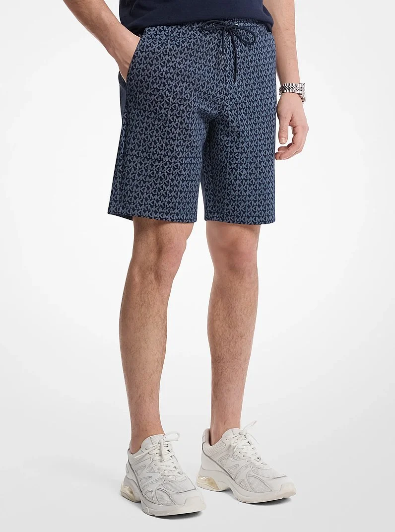 Signature Logo Cotton Blend Shorts - 1