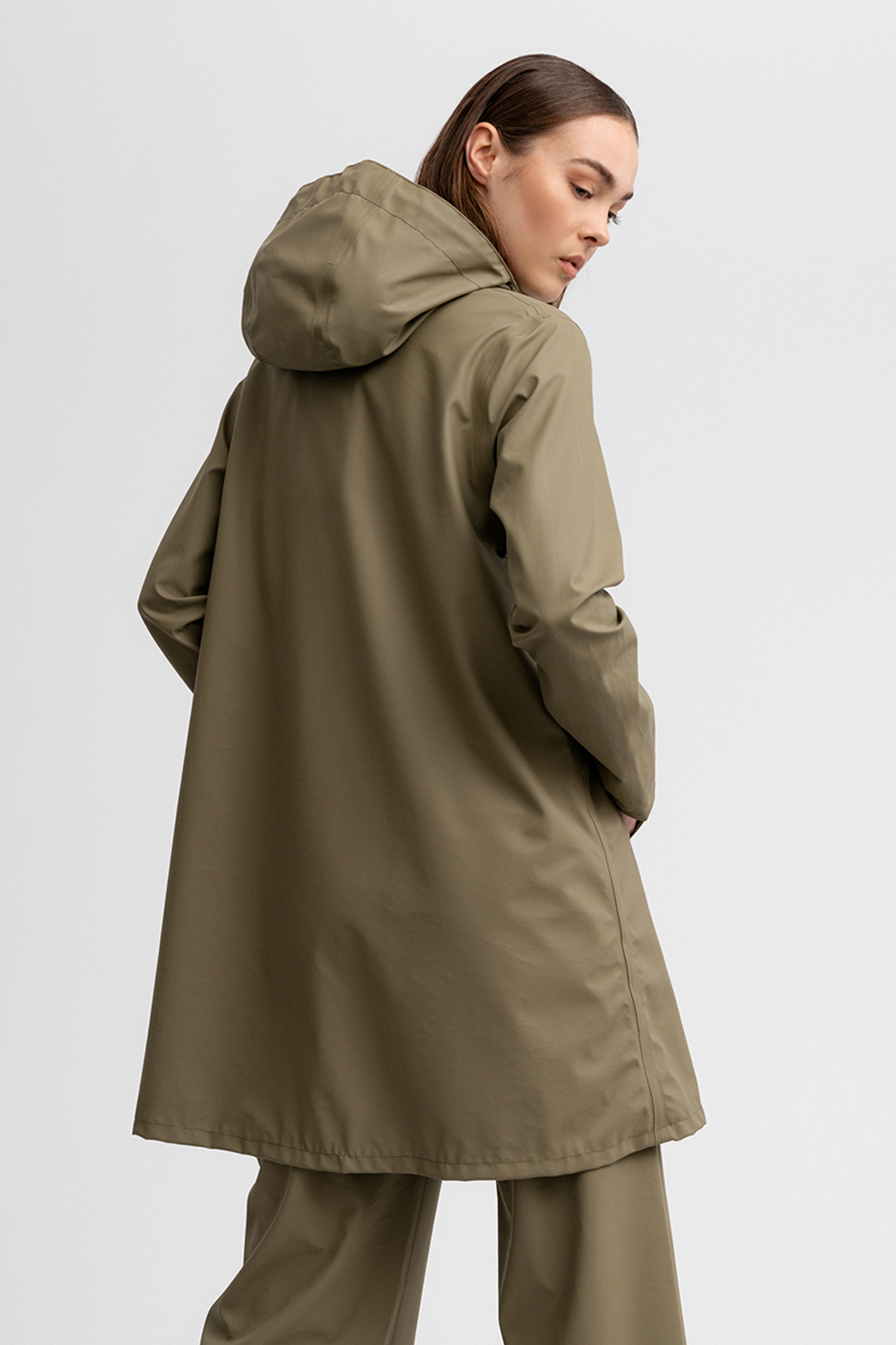 Mosebacke Lightweight Zip Raincoat Aloe - 14