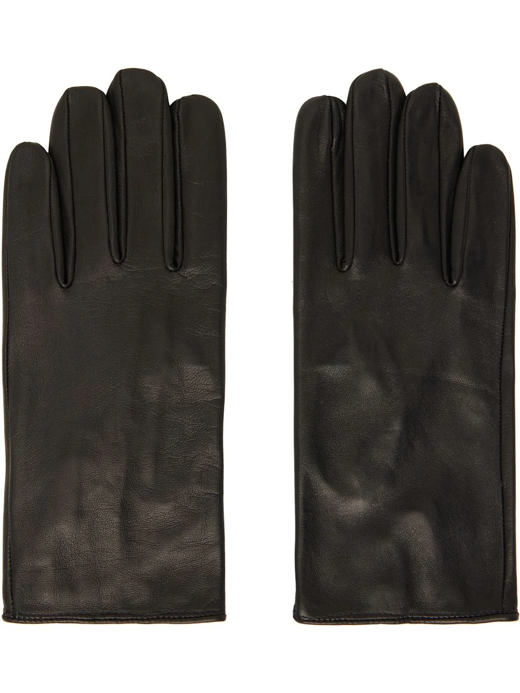 Black Leather Gloves - 1