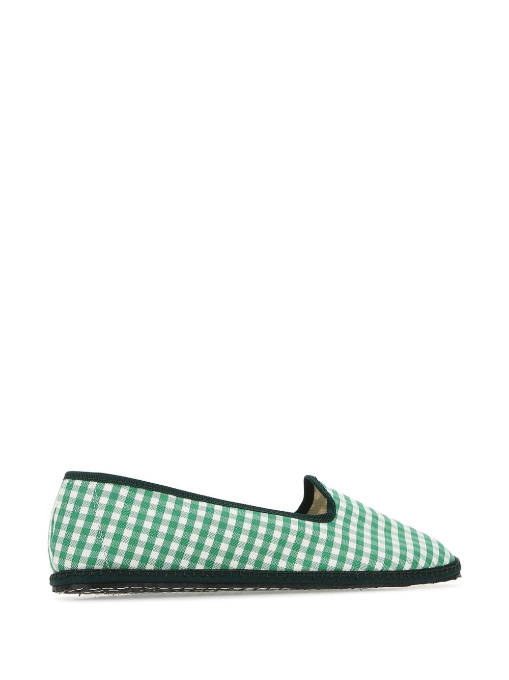 gingham-check loafers - 3