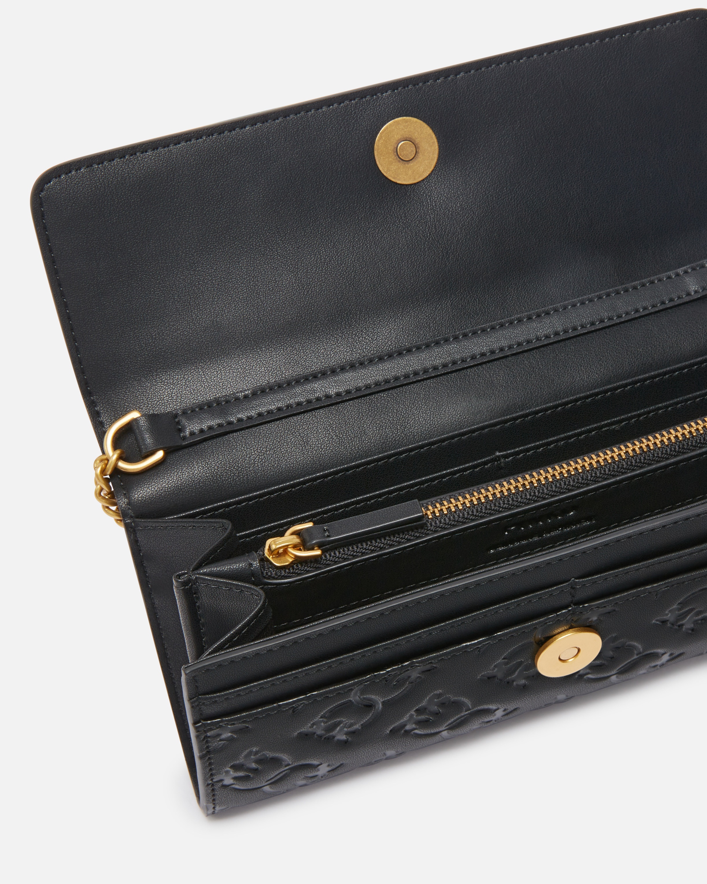 RECTANGULAR MONOGRAM LEATHER WALLET WITH STRAP - 4