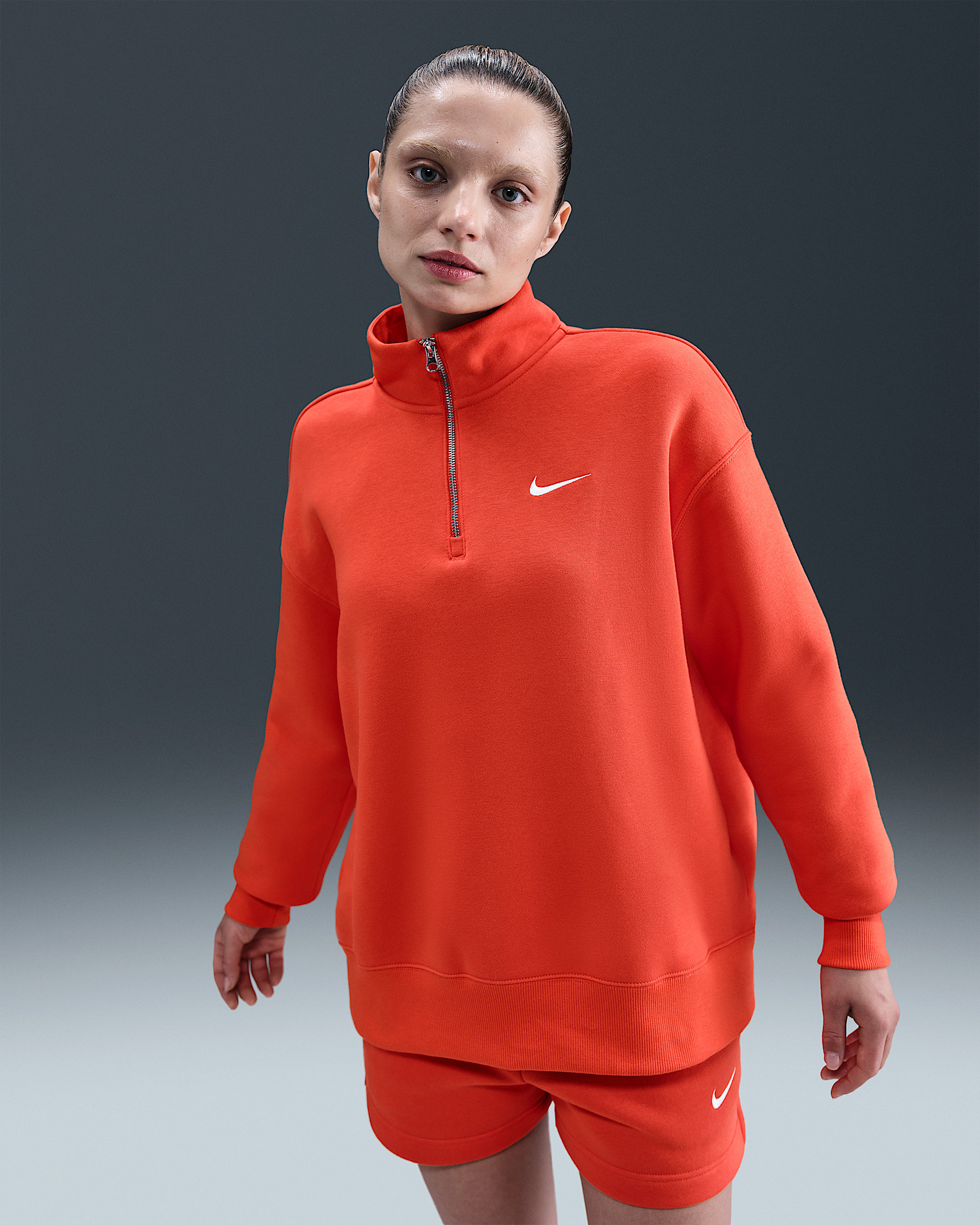 Nike Sportswear Phoenix Fleece Women's Oversized 1/4-Zip Long Sweatshirt - 1