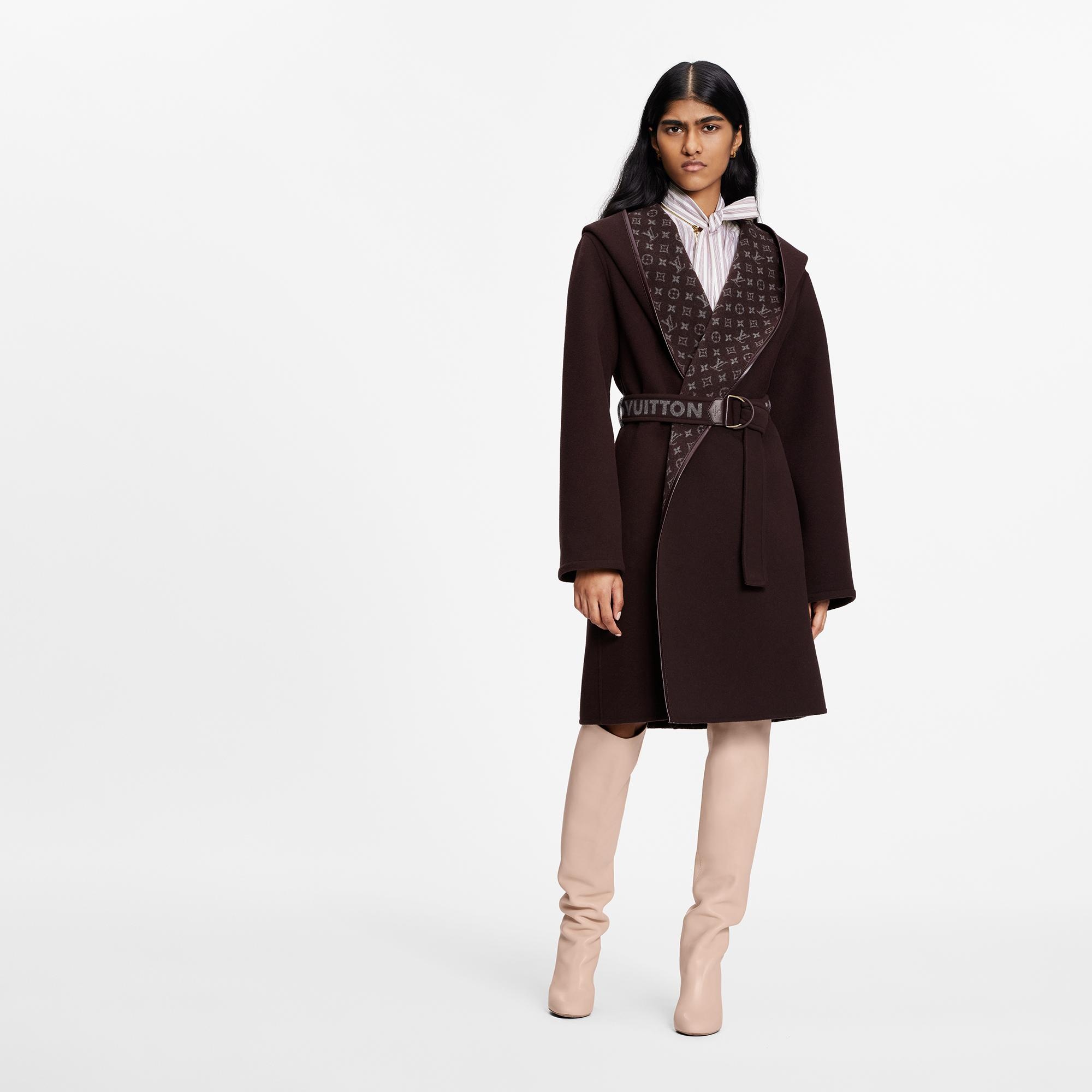 Belted Hooded Wrap Coat - 2