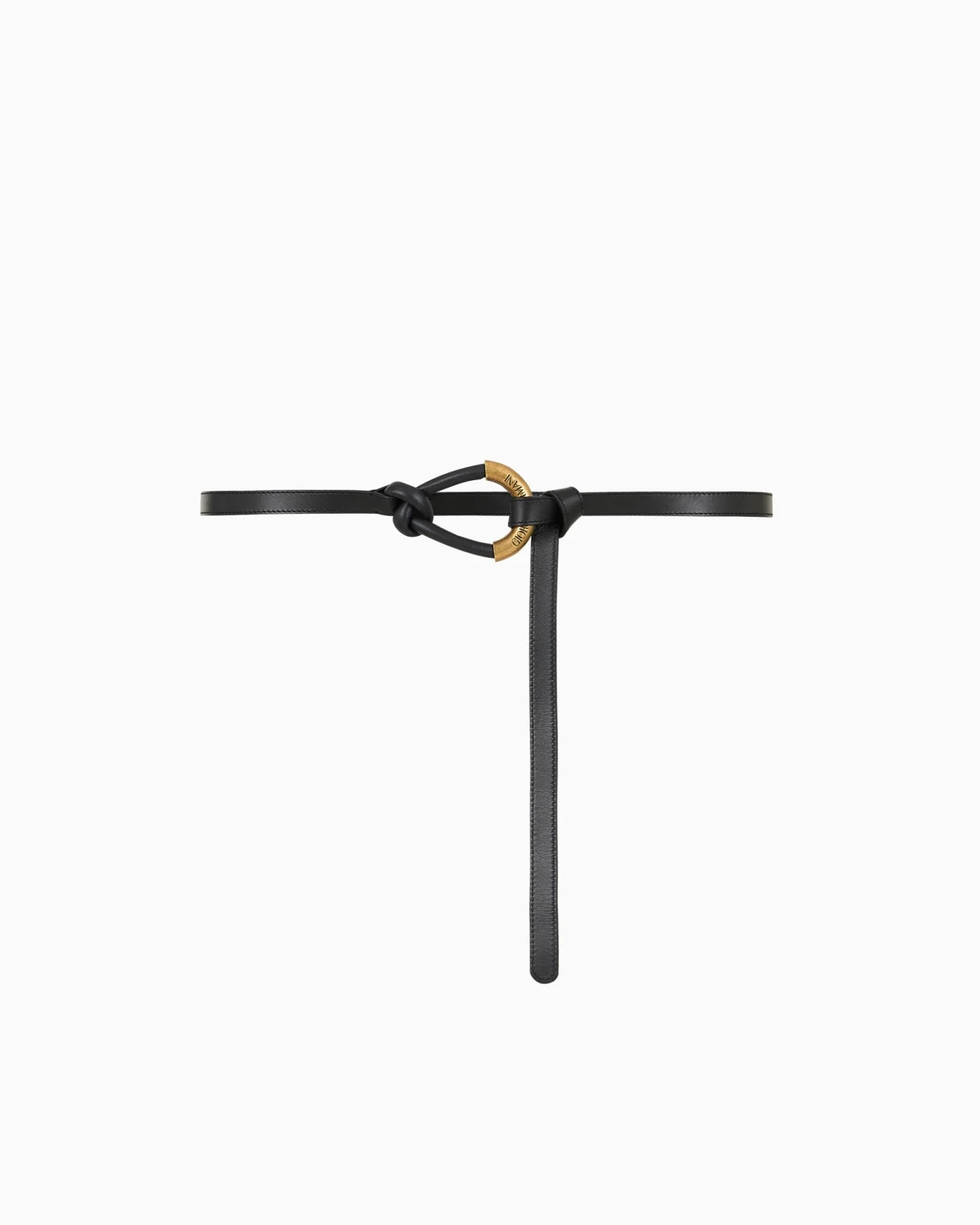 ASV slim leather belt with knot detail - 1