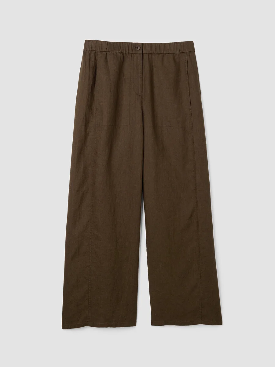 Organic Linen Wide-Leg Trouser Pant - 1