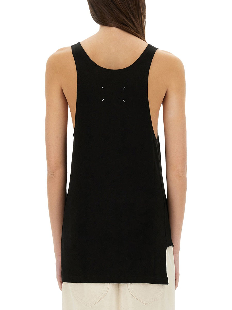 Maison Margiela Women Logo Print Tank Top - 3