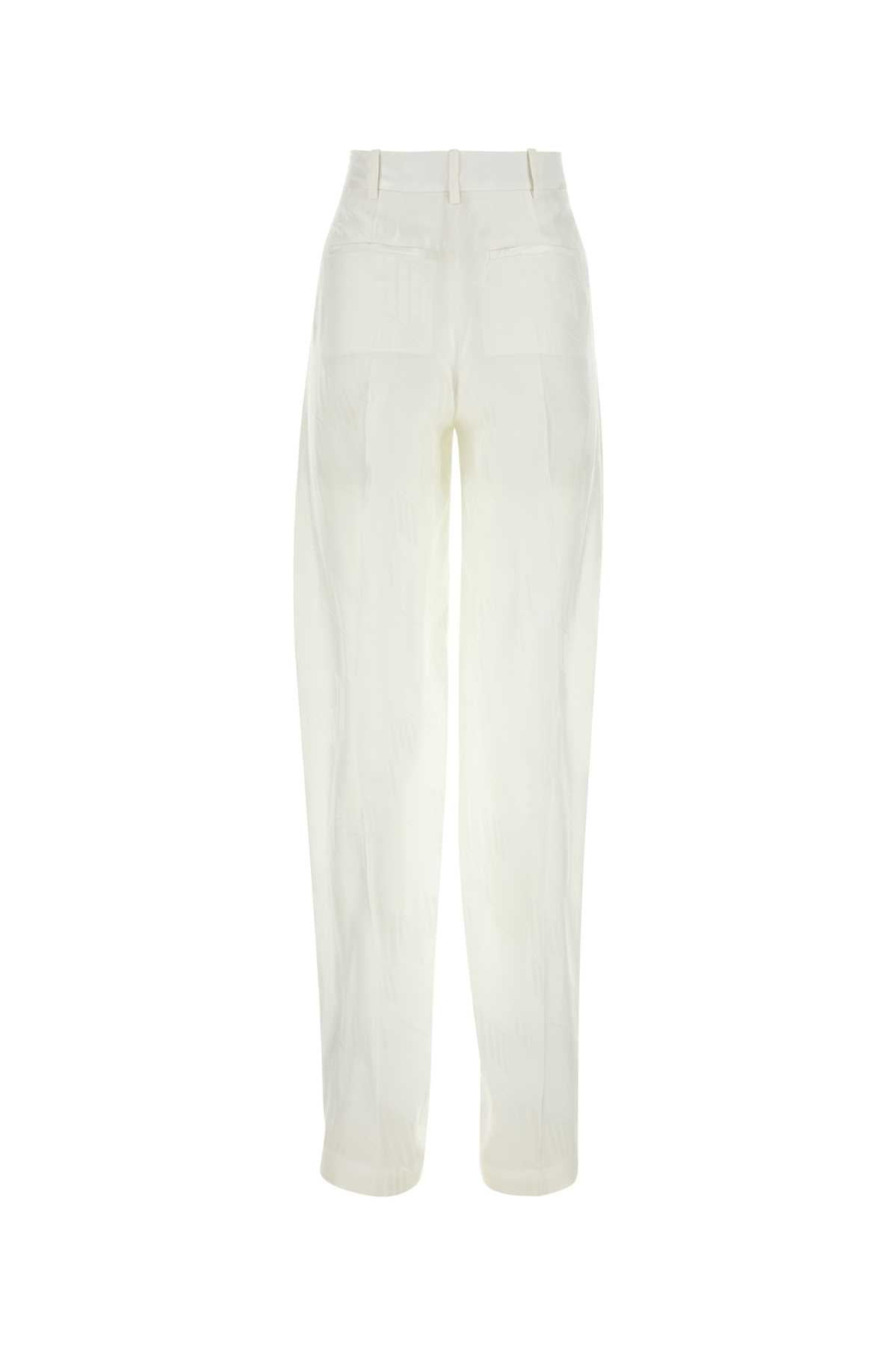 The Attico Women White Satin Jagger Pant - 2