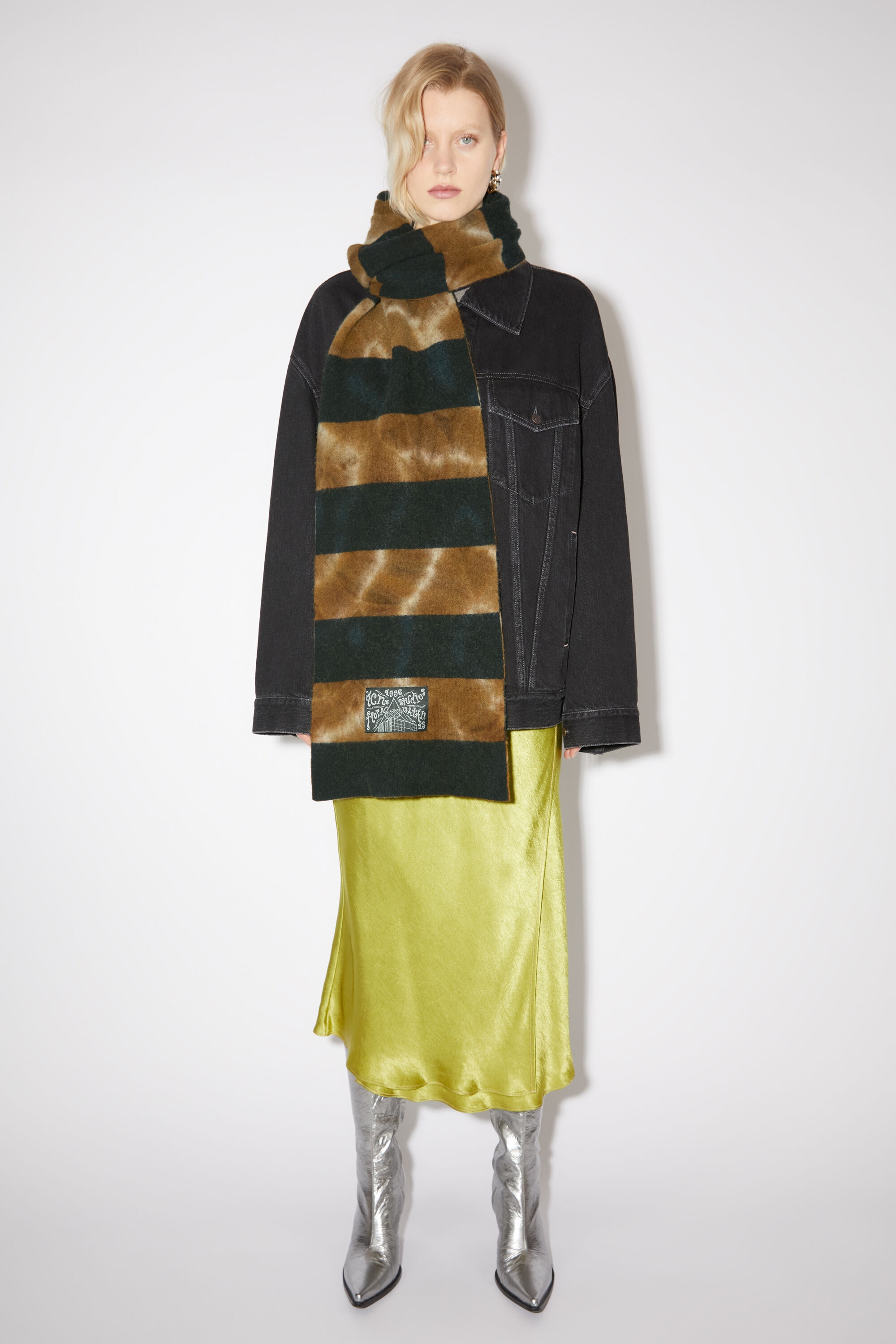 Tie-dye scarf - Blue/beige - 2