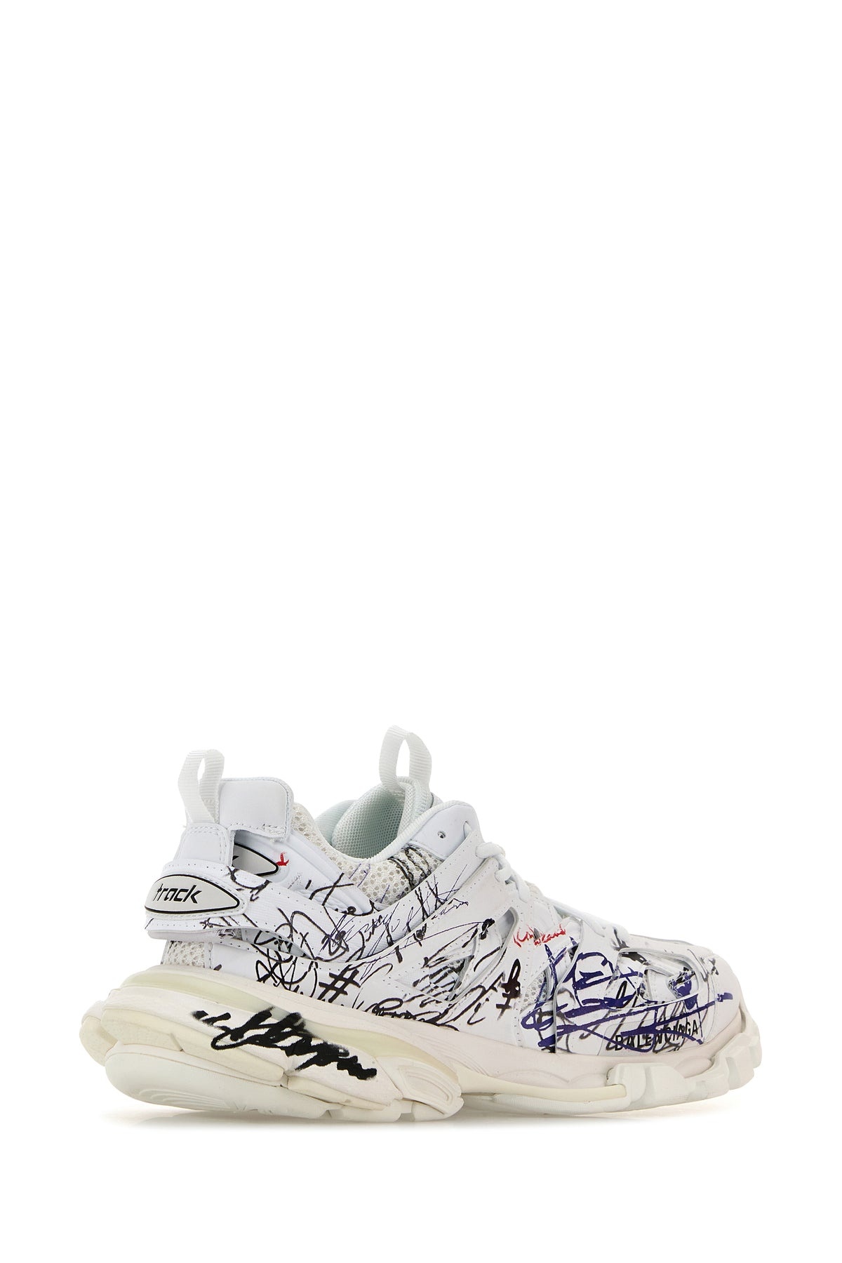 BALENCIAGA White mesh and rubber Track sneakers