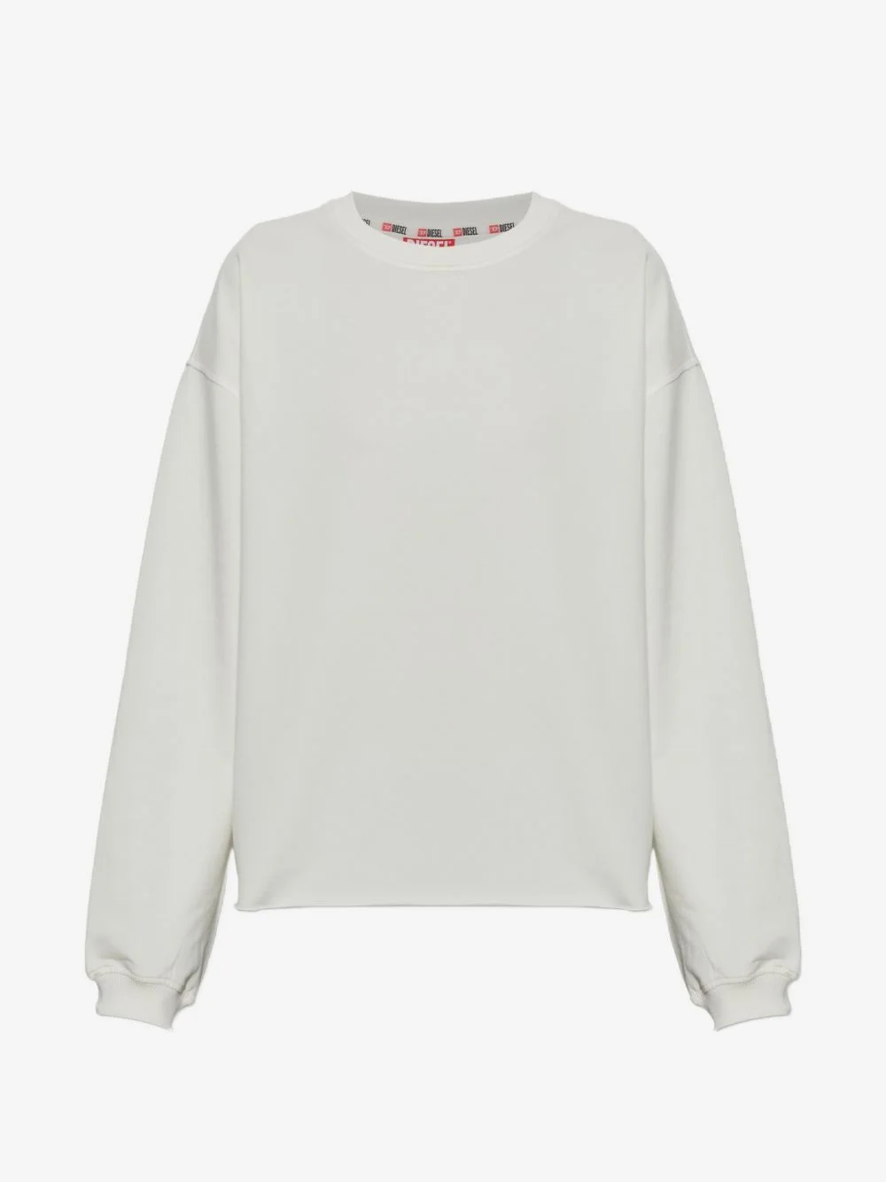 peached sweatshirt with raw hem - 1