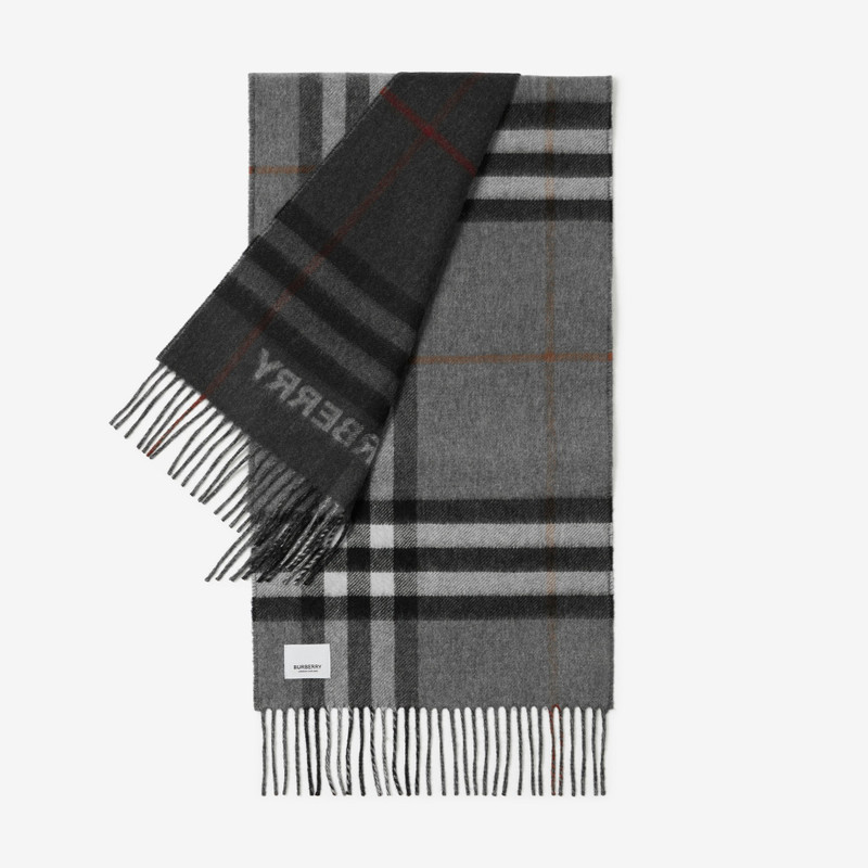 Contrast Check Cashmere Scarf 3