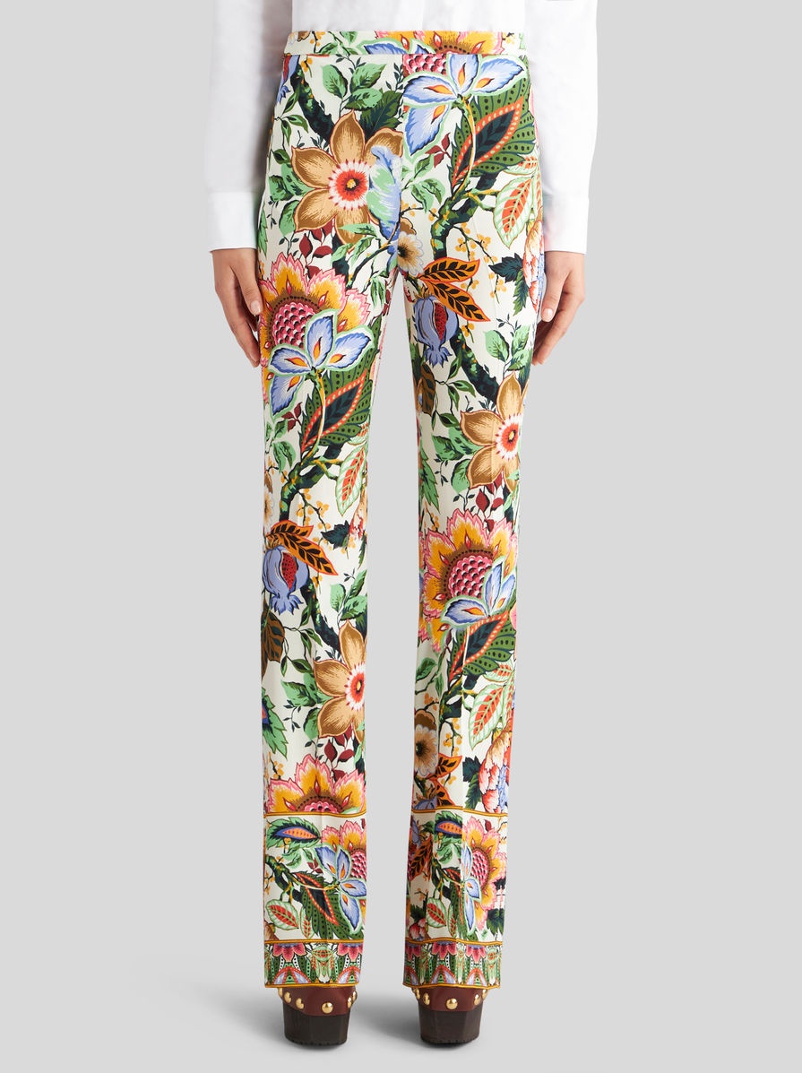 MULTICOLOURED BOUQUET TROUSERS - 2