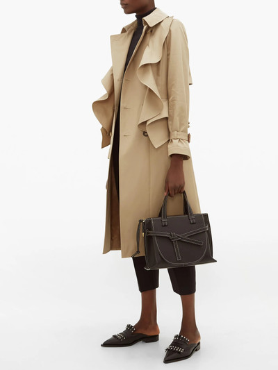 Alexander McQueen Double-breasted ruffled gabardine trench coat outlook