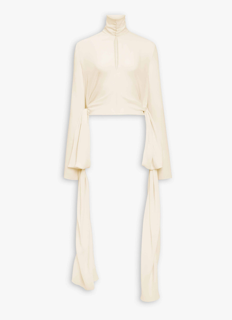 GEORGETTE BLOUSE WITH BOWS - 1