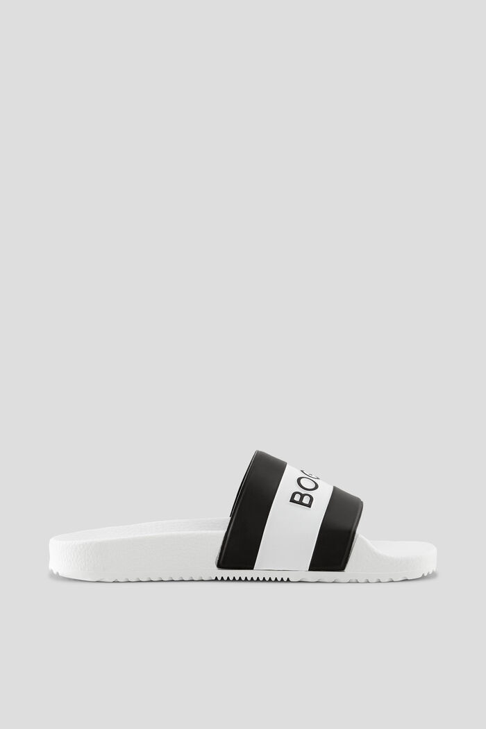 Belize Slides in White/Black - 2