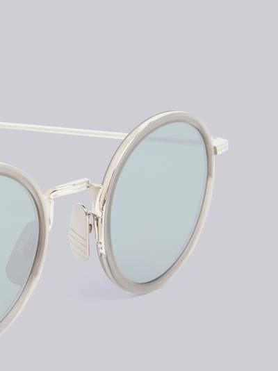 Thom Browne TB906 - Silver Round Sunglasses outlook