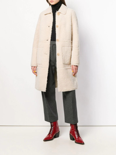 Yves Salomon shearling button up coat outlook